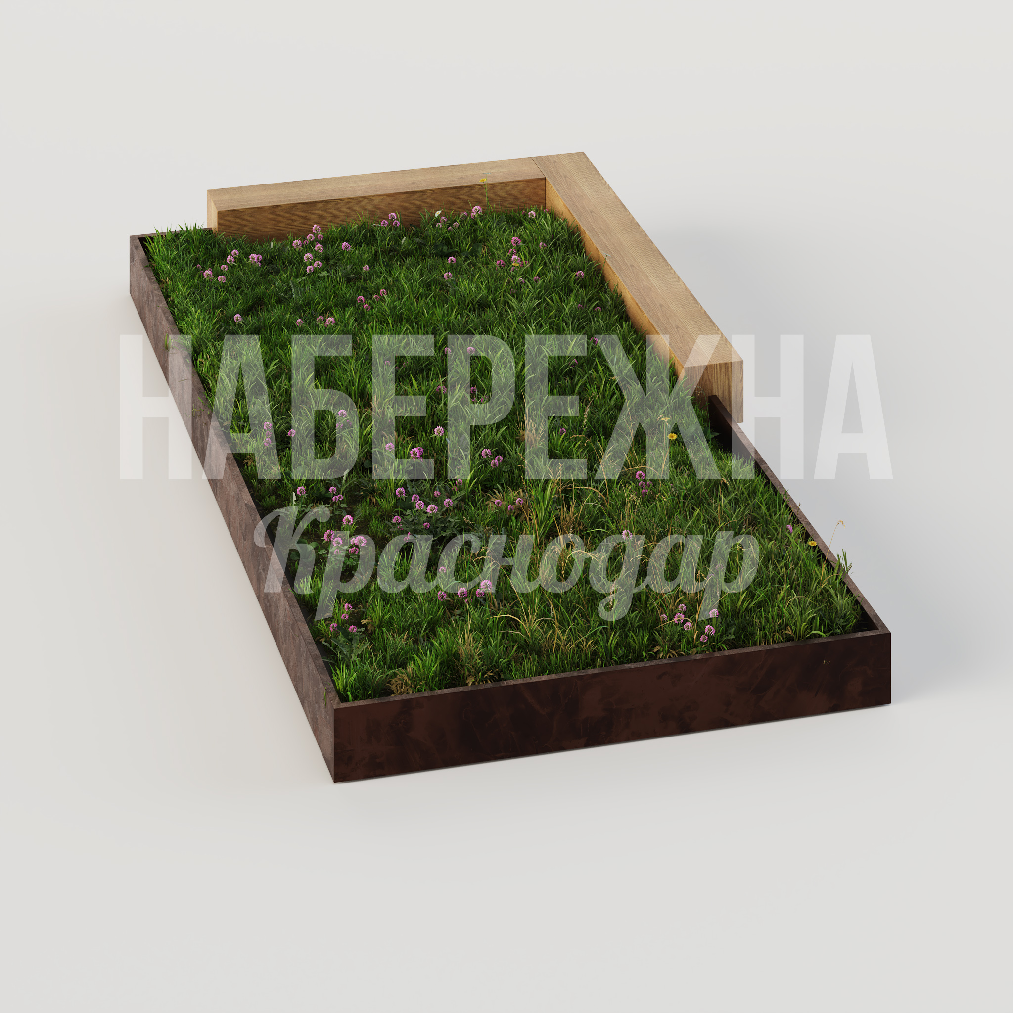Клумба Uknefbo — купить, MAF-25.006 | Набережна Клумба Uknefbo - заказать, Клумбы, Металл, Дерево, Искусственная трава