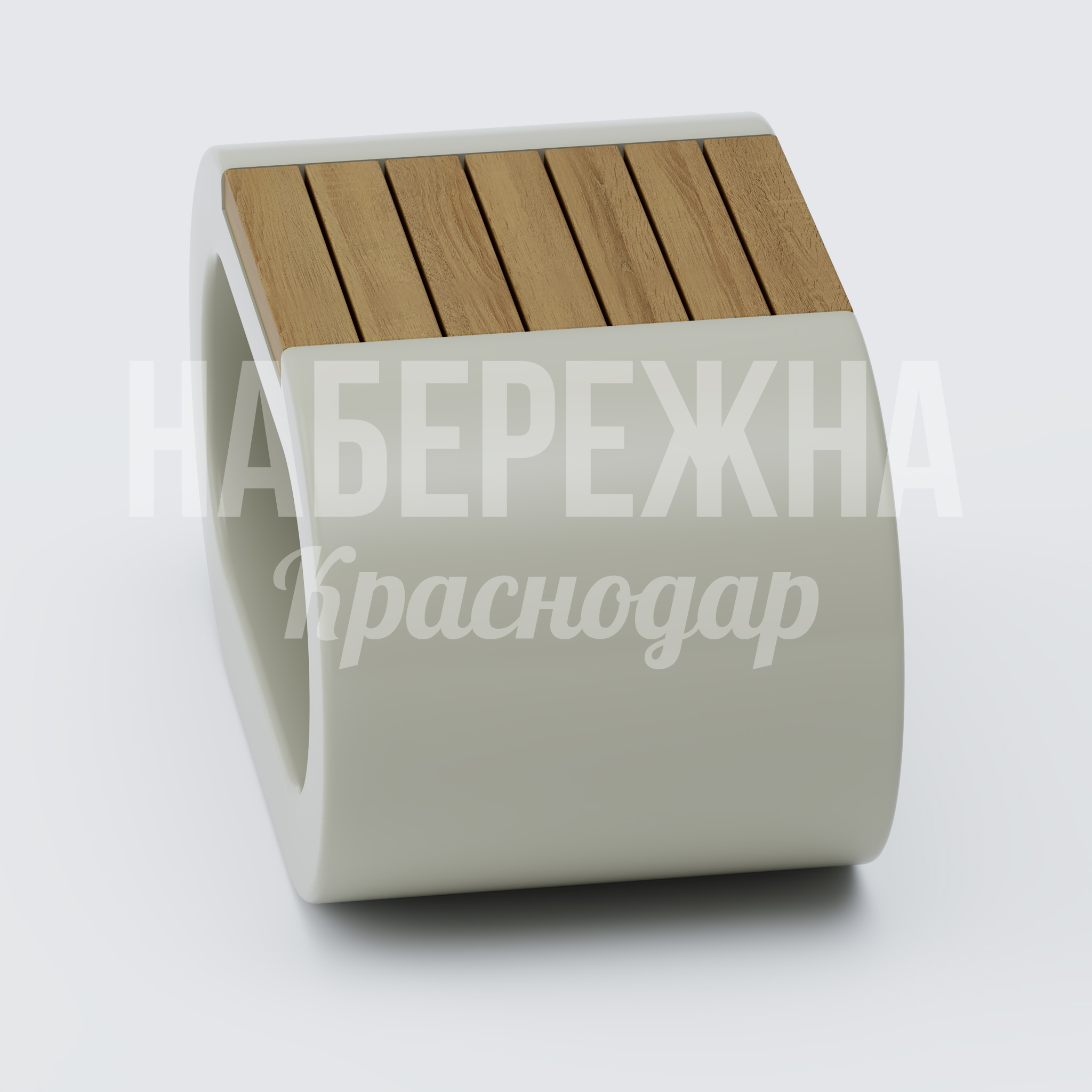 Сиденье Ravapu - заказать, Сиденье, Бетон, Дерево