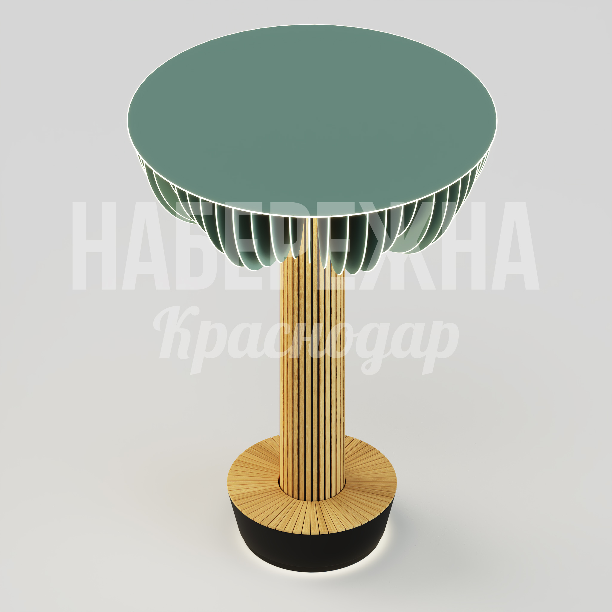 Навес с посадочным местом Pepö — купить, MAF-25.077 | Набережна Навес с посадочным местом Pepö - заказать, Навесы, Дерево, Подсветка