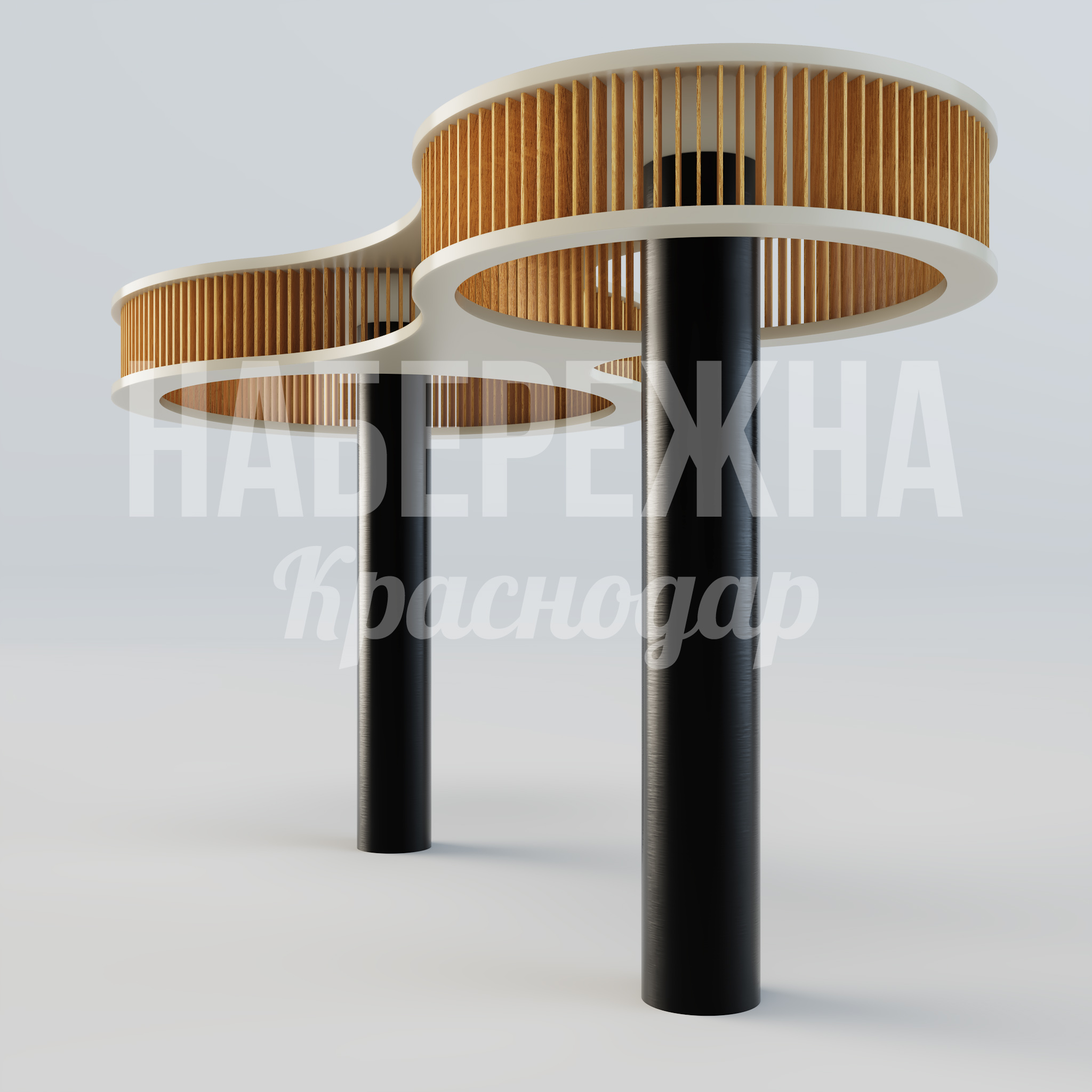 Навес Pinmi Double — купить, MAF-25.082-2 | Набережна Навес Pinmi Double - купить, 3600x6850x3560 мм, Металл, Дерево