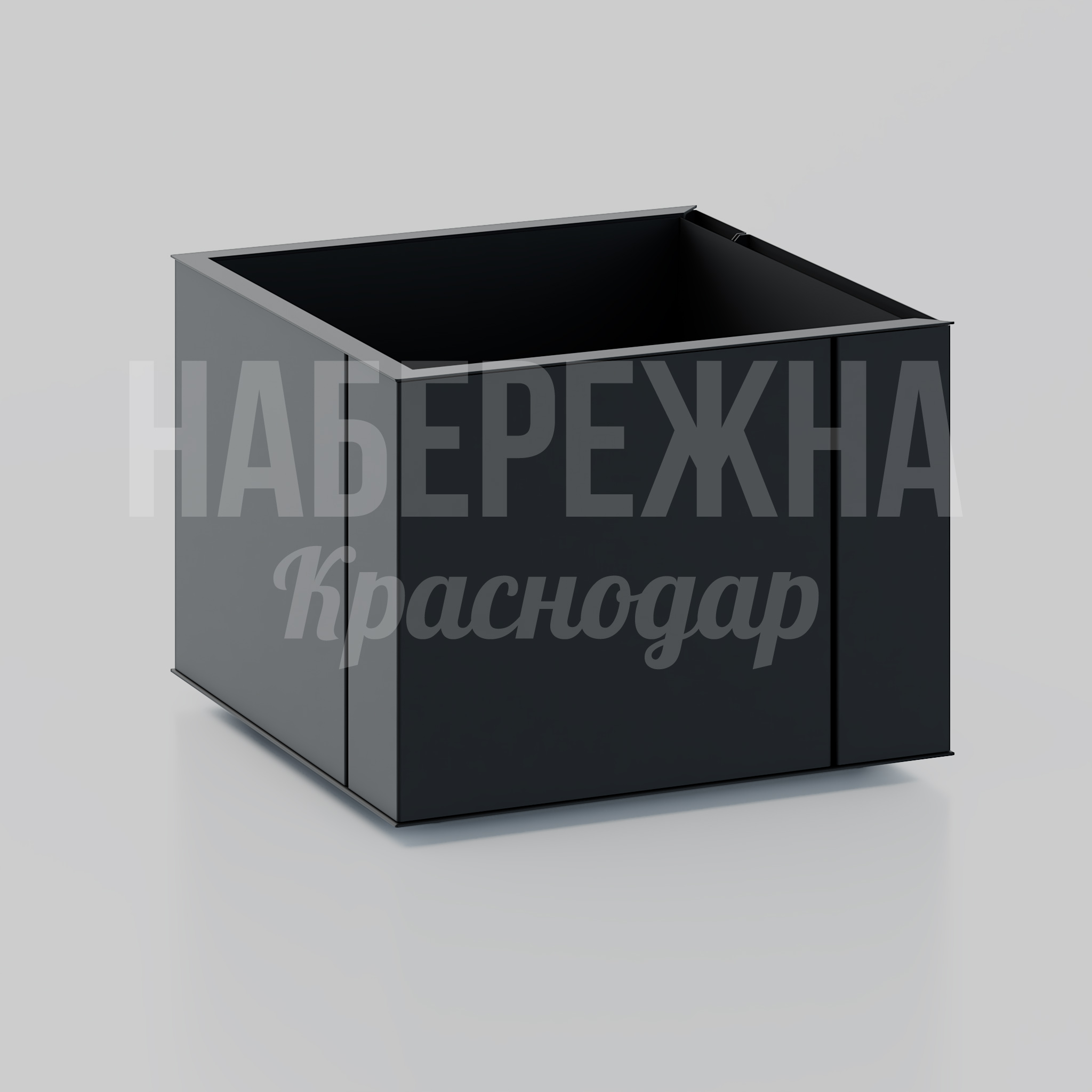 Вазон Siifhi 1000x1000x750 мм. MAF-25.166 Вазон квадратной формы с усиленным корпусом. Защита от коррозии и выцветания. Подходит для озеленения площадей.