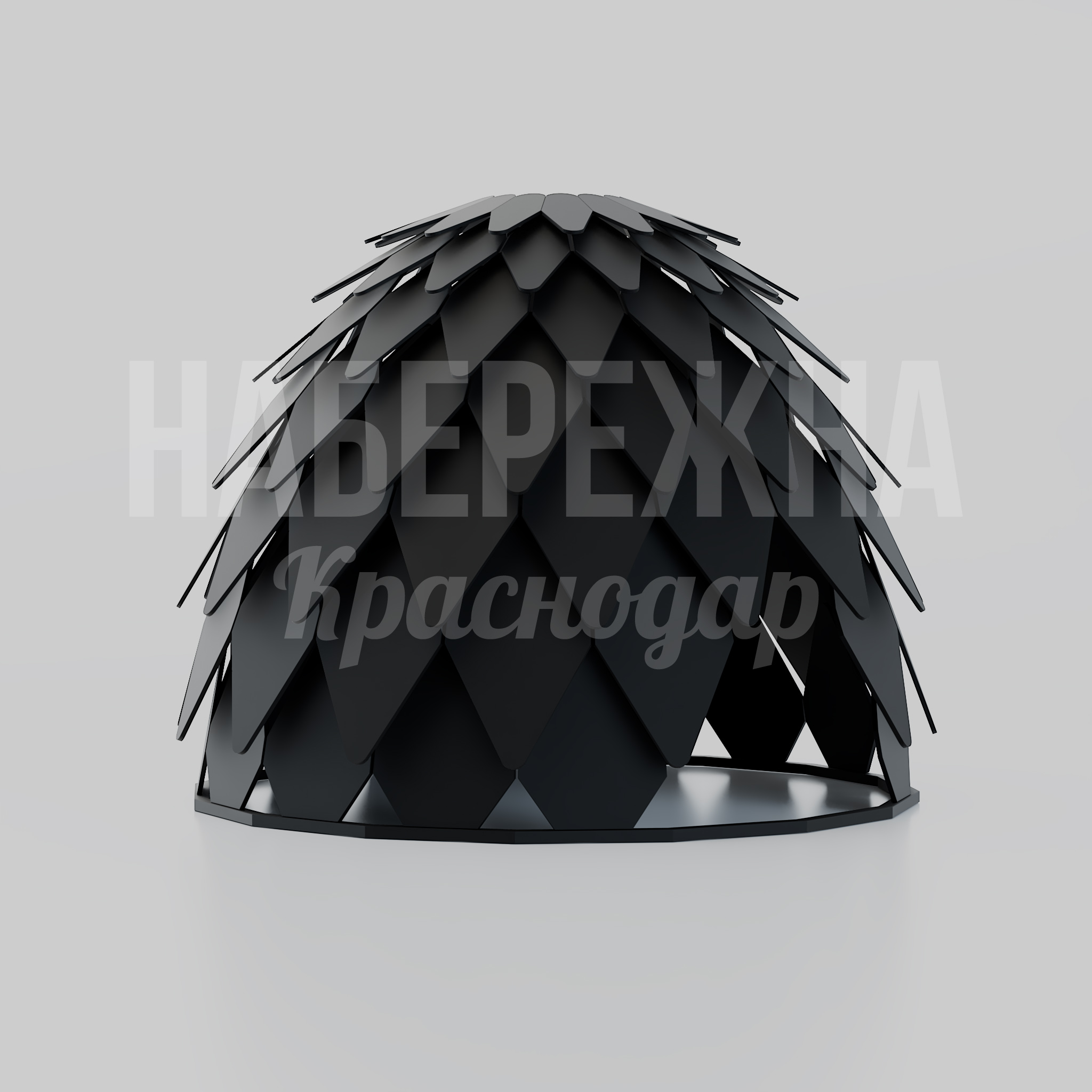 Навес Hedgehog 6000x6000x3400 мм. MAF-25.208 Навес с многослойной купольной конструкцией, защищает от осадков, подходит для парков и общественных зон.
