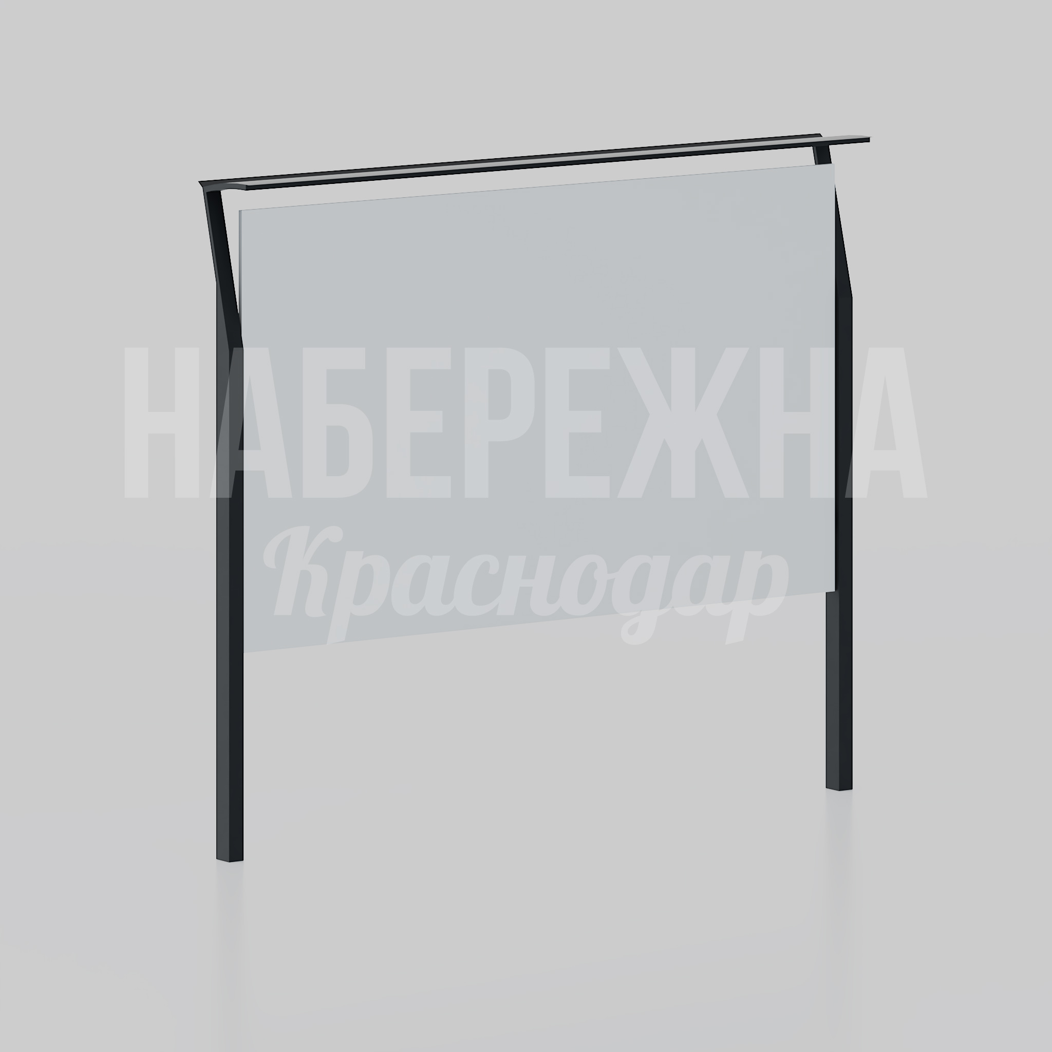 Информационный стенд Molubmert 320x2600x2300 мм. MAF-25.224 Информационный стенд с металлическим каркасом и большой площадью для размещения объявлений и карт в общественных местах.