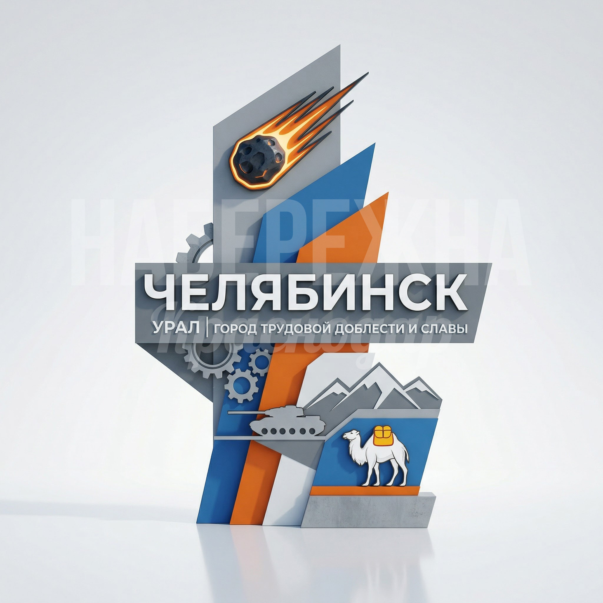 Стилизованная въездная стела для города Челябинск Стилизованная въездная стела для города Челябинск