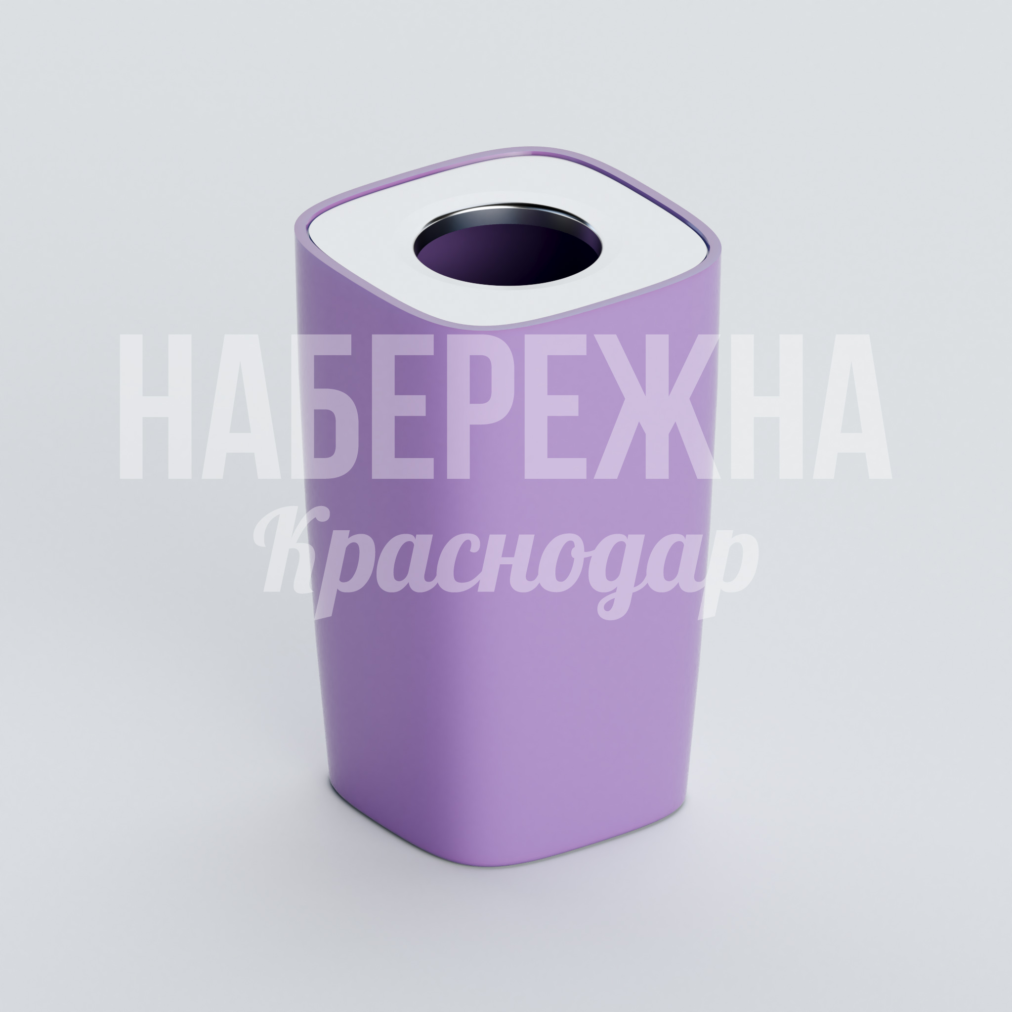 Урна Puhraed 600x600x900 мм. NUR-20.005 Урна с композитным корпусом и металлической вставкой. Объём 50 литров. Стойкость к УФ и влаге для парков.