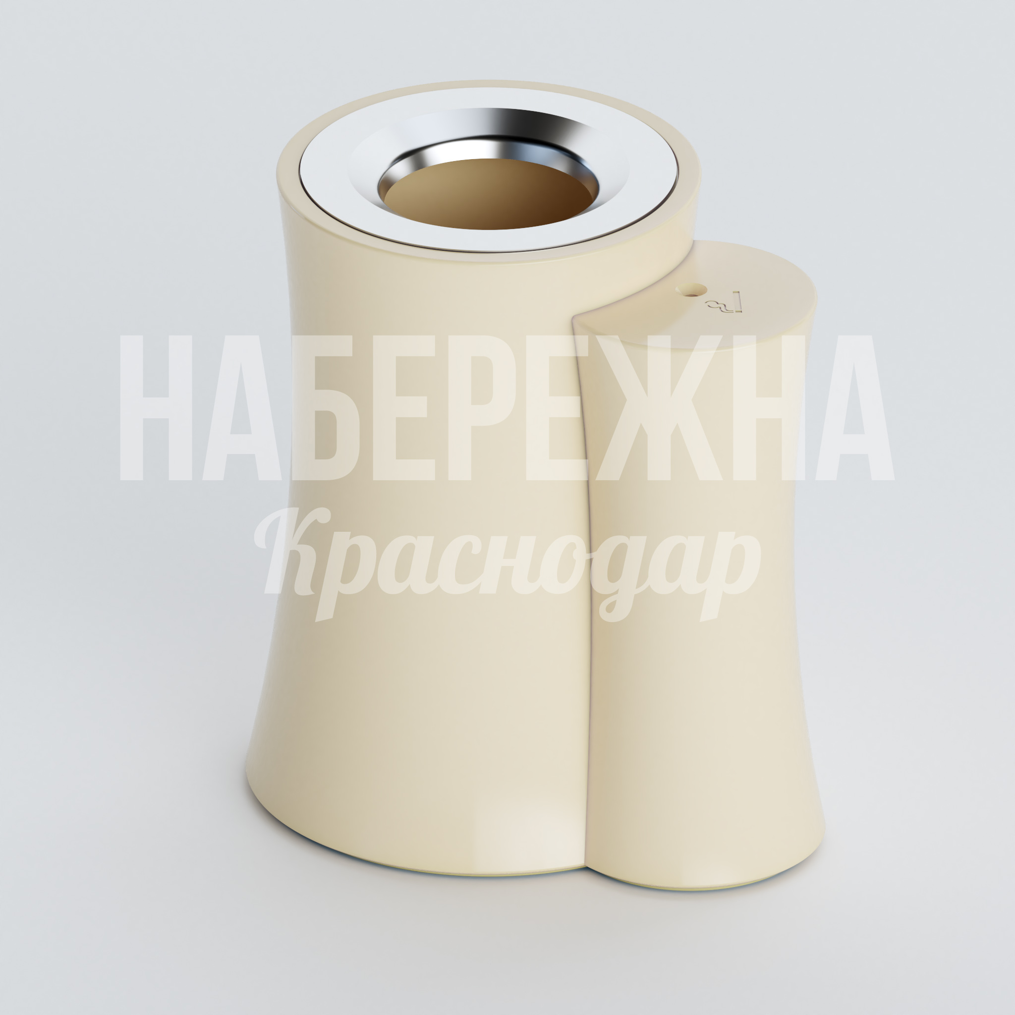 Урна Kurfeu 730x750x580 мм. NUR-20.008 Урна с внутренним металлическим ведром на 50 литров. Корпус из стеклопластика устойчив к влаге и морозу.