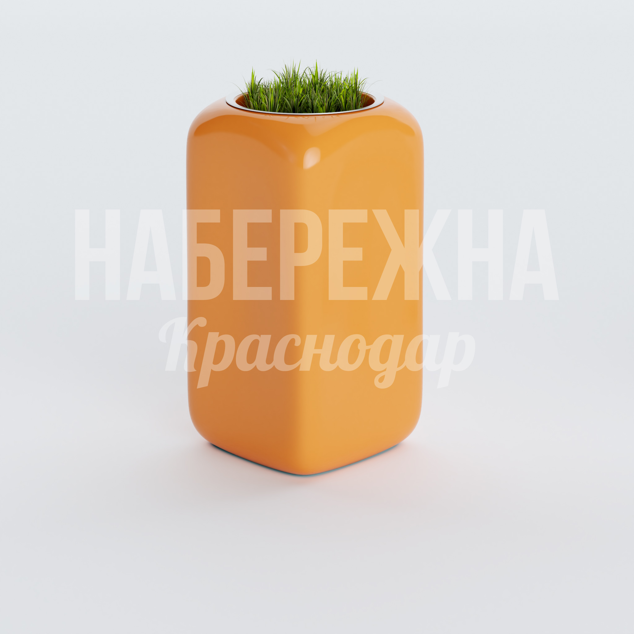 Вазон Rer 575x575x850 мм. NUR-20.018-1 Вазон из композитного материала с гладкой поверхностью. Высокая прочность, устойчивость к осадкам и УФ-излучению.