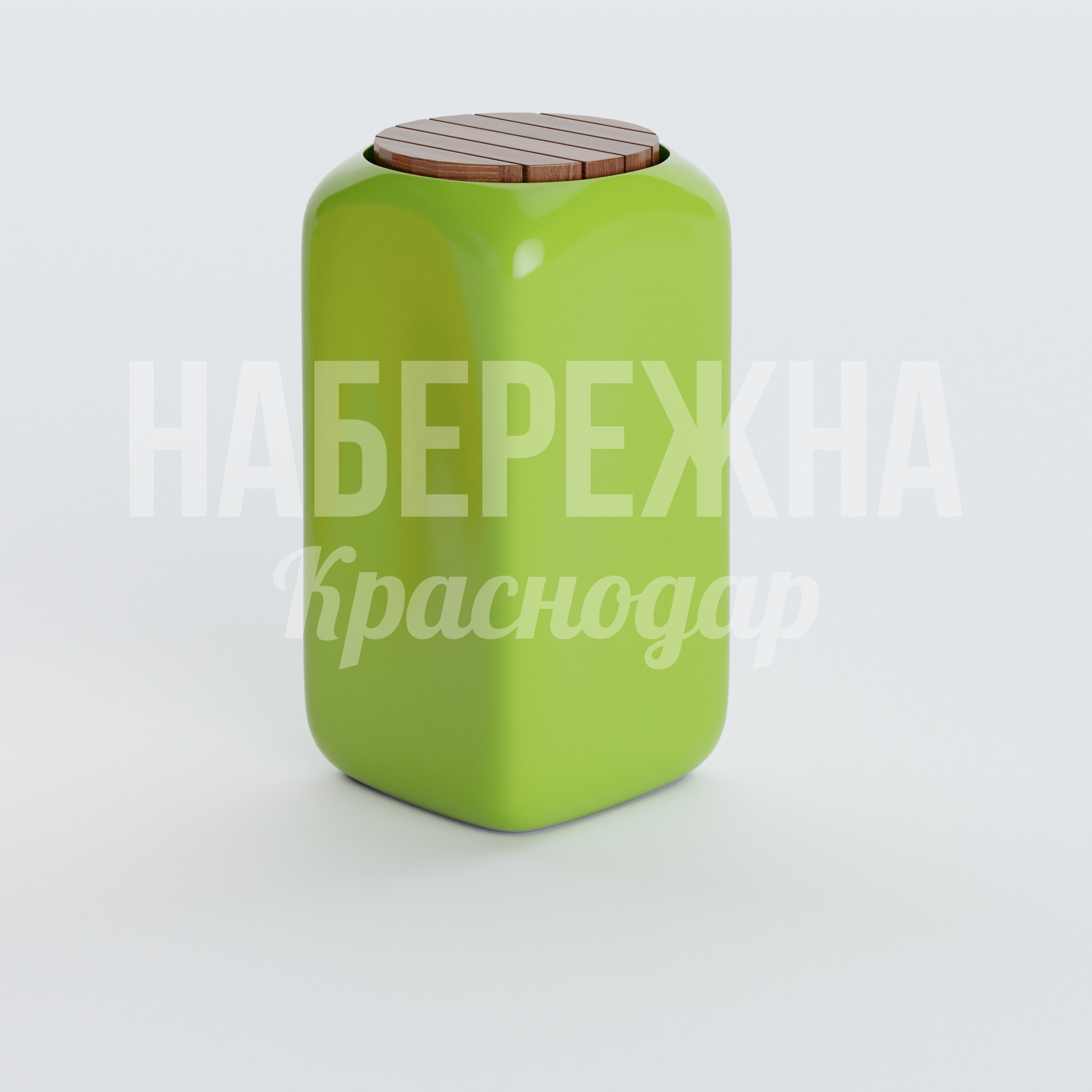 Сиденье Yöbkuul 430x430x845 мм. NUR-20.018-5 Табурет с деревянным сидением и корпусом из стеклопластика. Не требует ухода, выдерживает осадки и перепады температур.