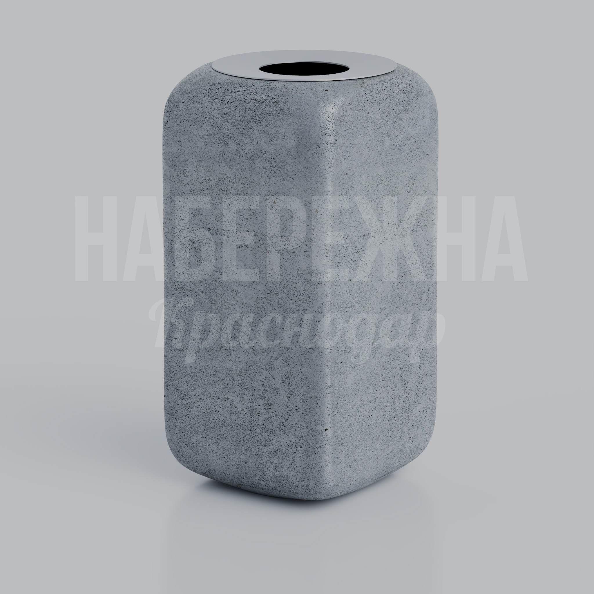Урна уличная Barrel 450x450x850 мм. NUR-20.018 Урна с корпусом из армированного стеклопластика и металлической крышкой. Устойчива к вандализму и коррозии.
