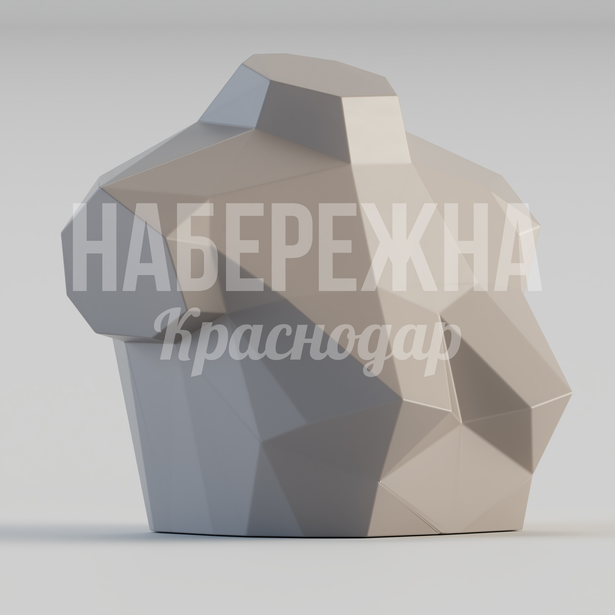 Женский бюст полигональный — купить, PGF-24.014 | Набережна Женский бюст полигональный 320x500x400 мм. PGF-24.014 Скульптура в форме женского торса с граненой поверхностью. Арт-объект для парков, торговых центров и выставок.