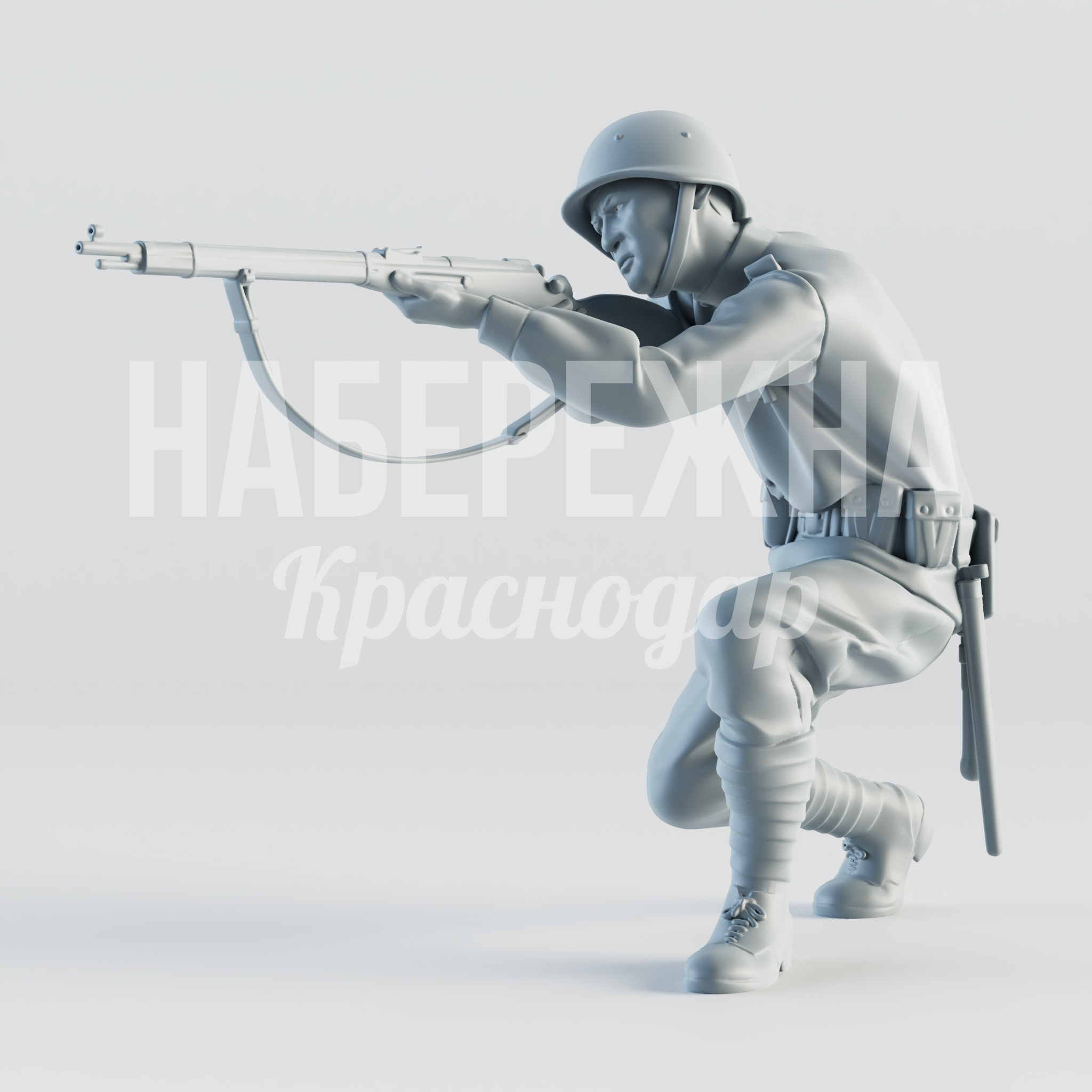 Солдат "Федоров" - купить, 1700x610x1250 мм, Стеклопластик