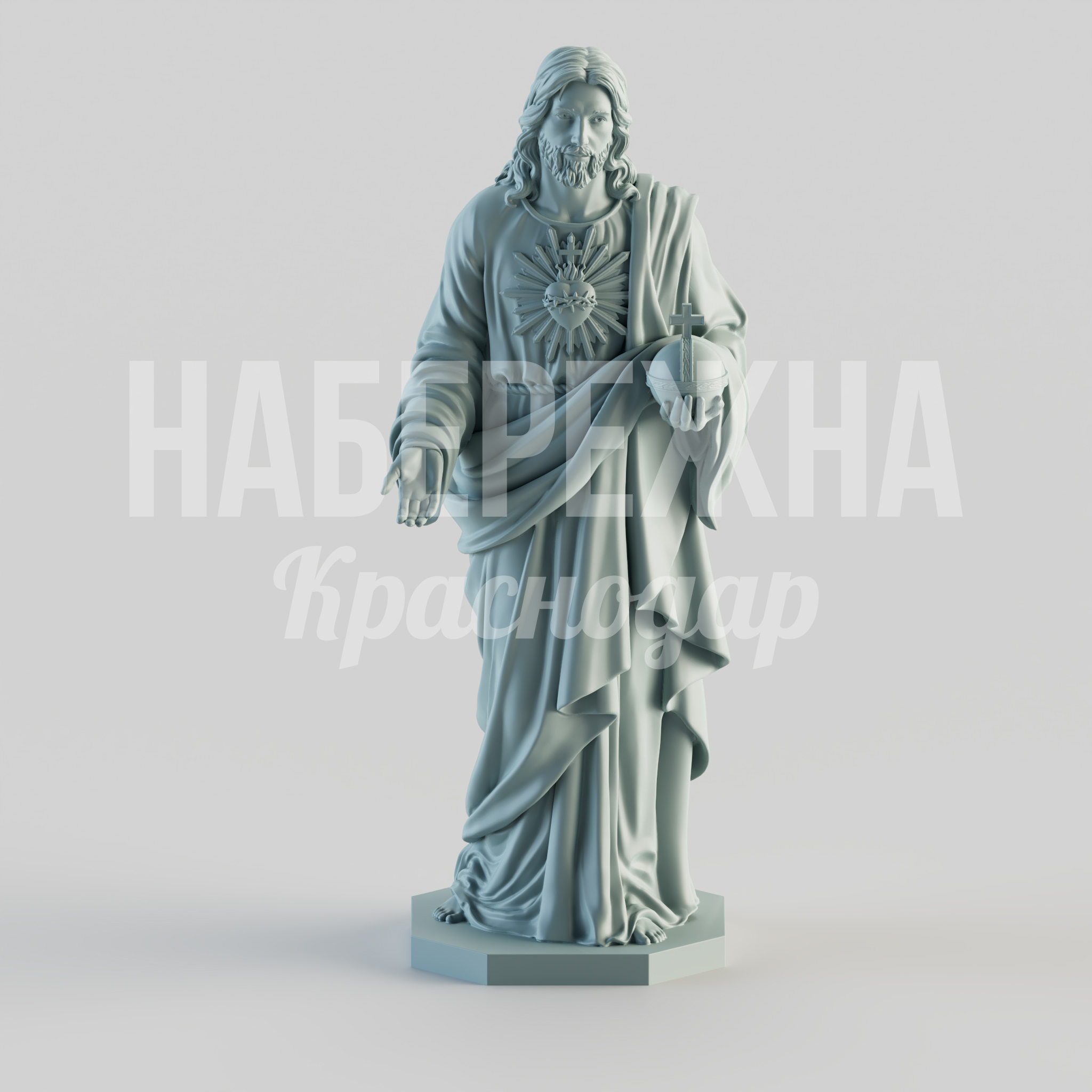 Фигура Иисус — купить, STF-24.019 | Набережна Фигура Иисус 400x450x1000 мм. STF-24.019 Фигура Иисуса для храмов и мемориальных зон. Детальная проработка образа. Стойкость к осадкам и температурам.
