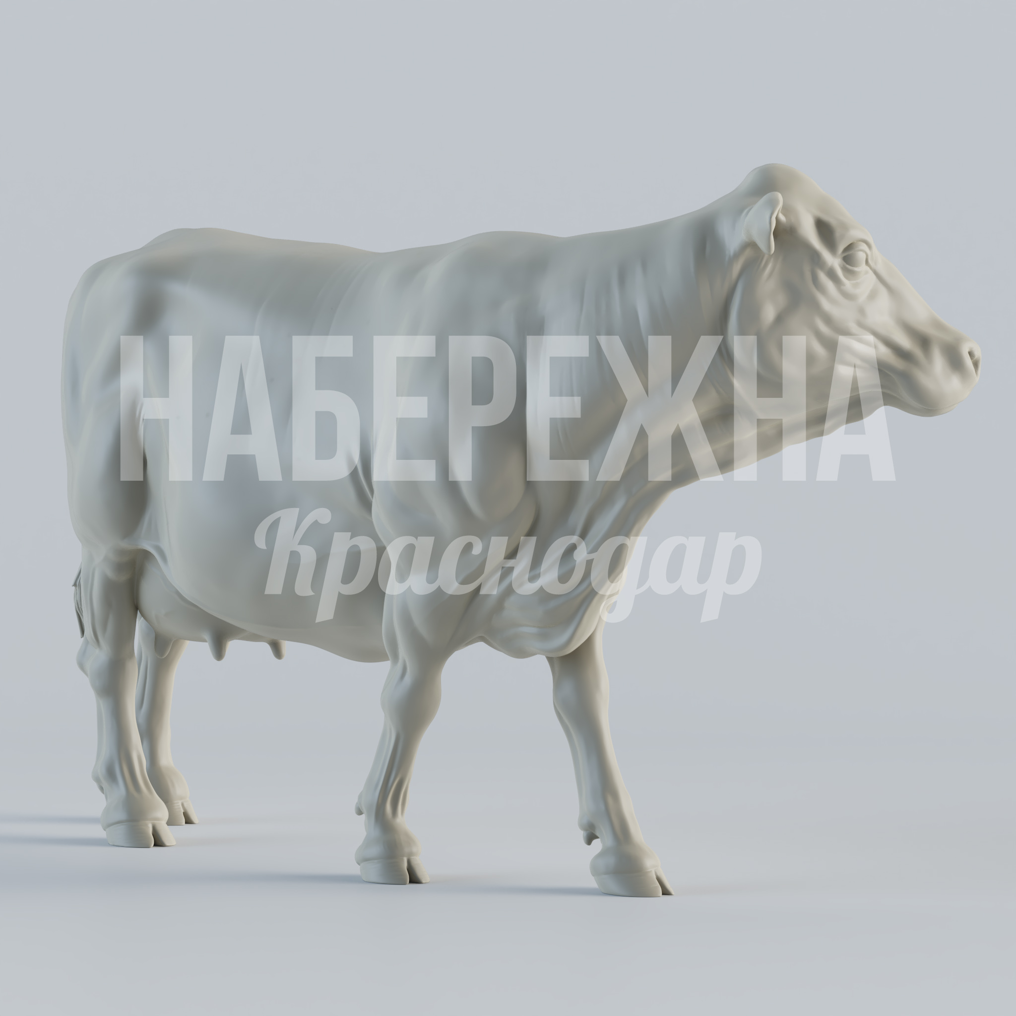 Корова Åjki - купить, 520x1350x820 мм, Стеклопластик
