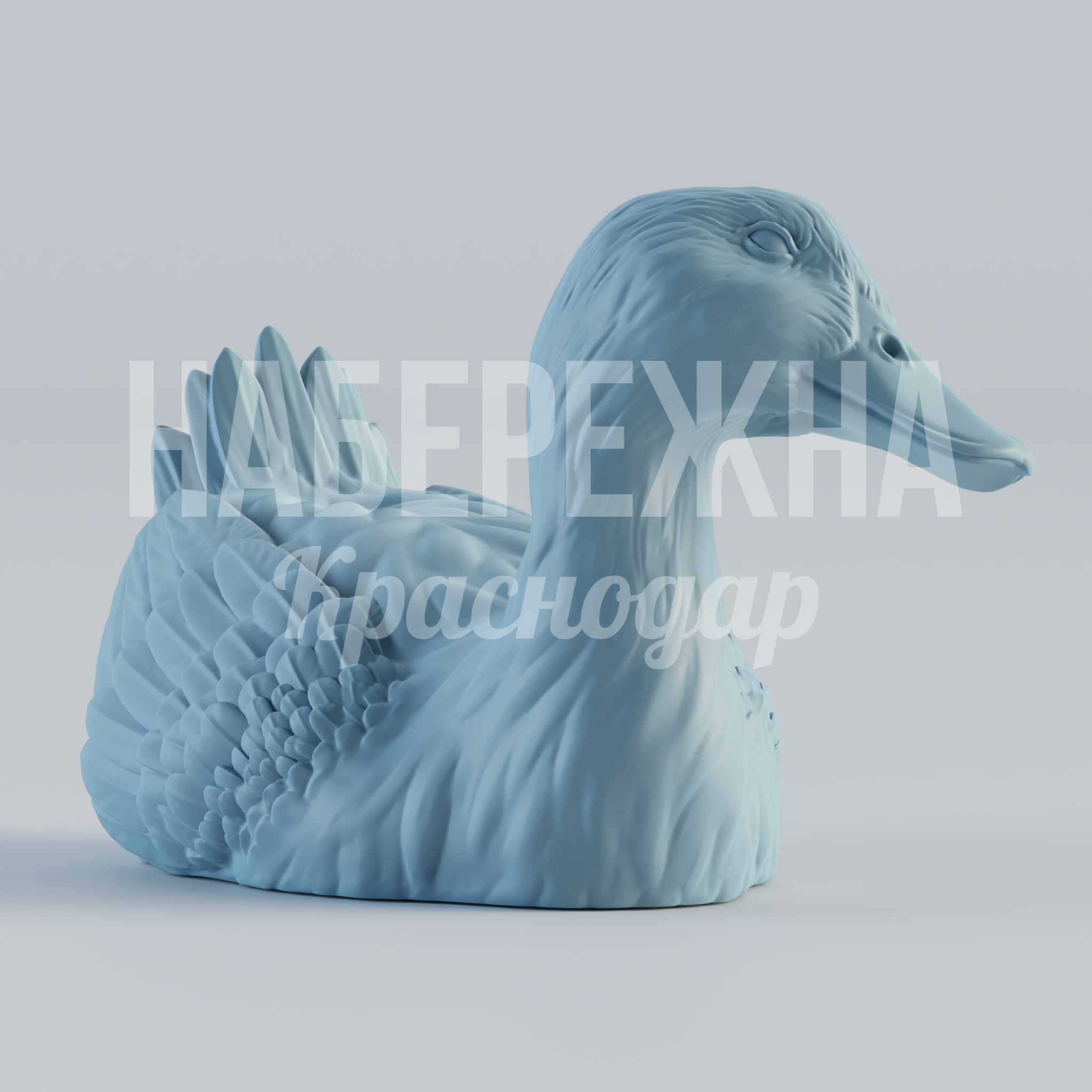 Уточка Mui — купить, STF-24.072-1 | Набережна Уточка Mui 200x300x200 мм. STF-24.072-1 Декоративная фигура утки с детализированной проработкой оперения для оформления парков, скверов и набережных.