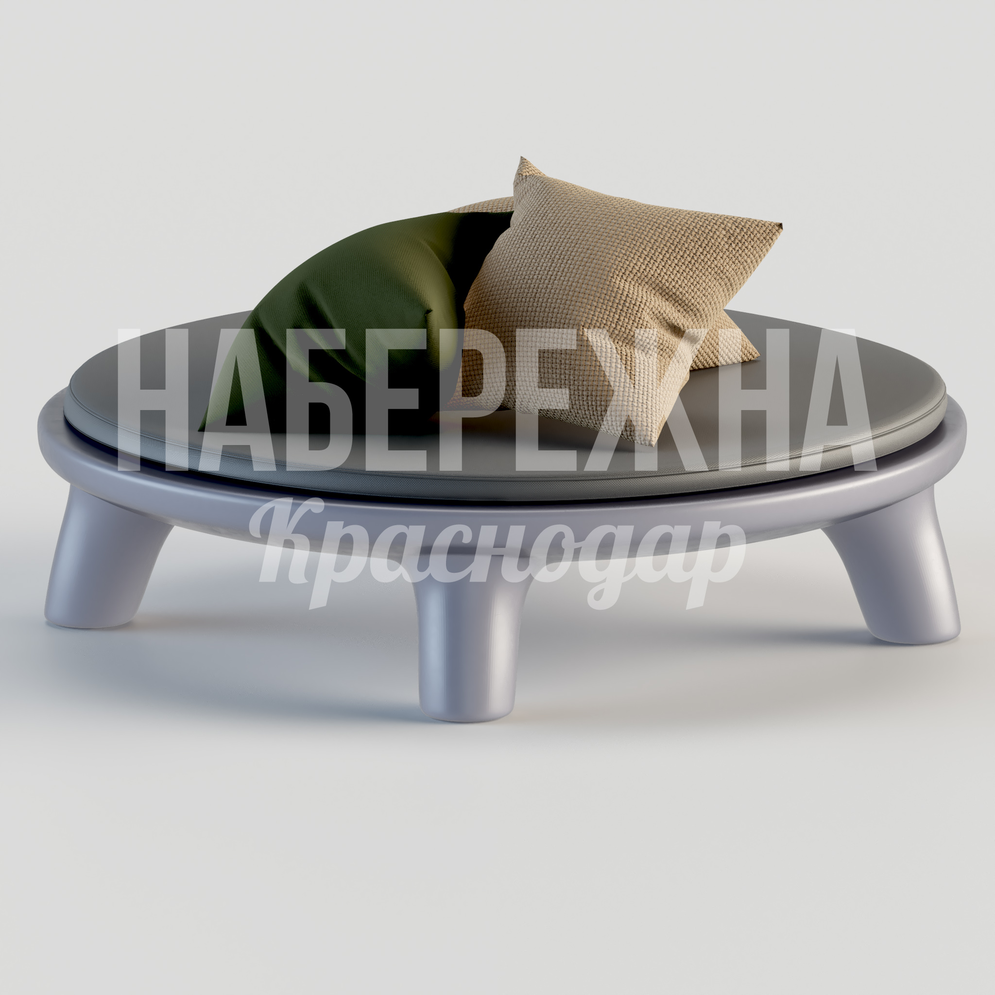 Диван Mordi — купить, STM-24.017 | Набережна Диван Mordi 1950x1950x550 мм. STM-24.017 Диван круглой формы с мягкими подушками для зон отдыха в парках, скверах и общественных пространствах.