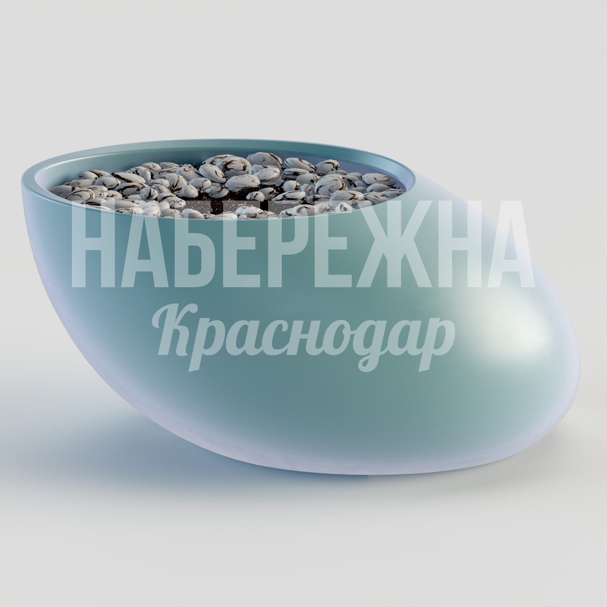 Вазон Rippau - купить, 750x1050x500 мм, Стеклопластик