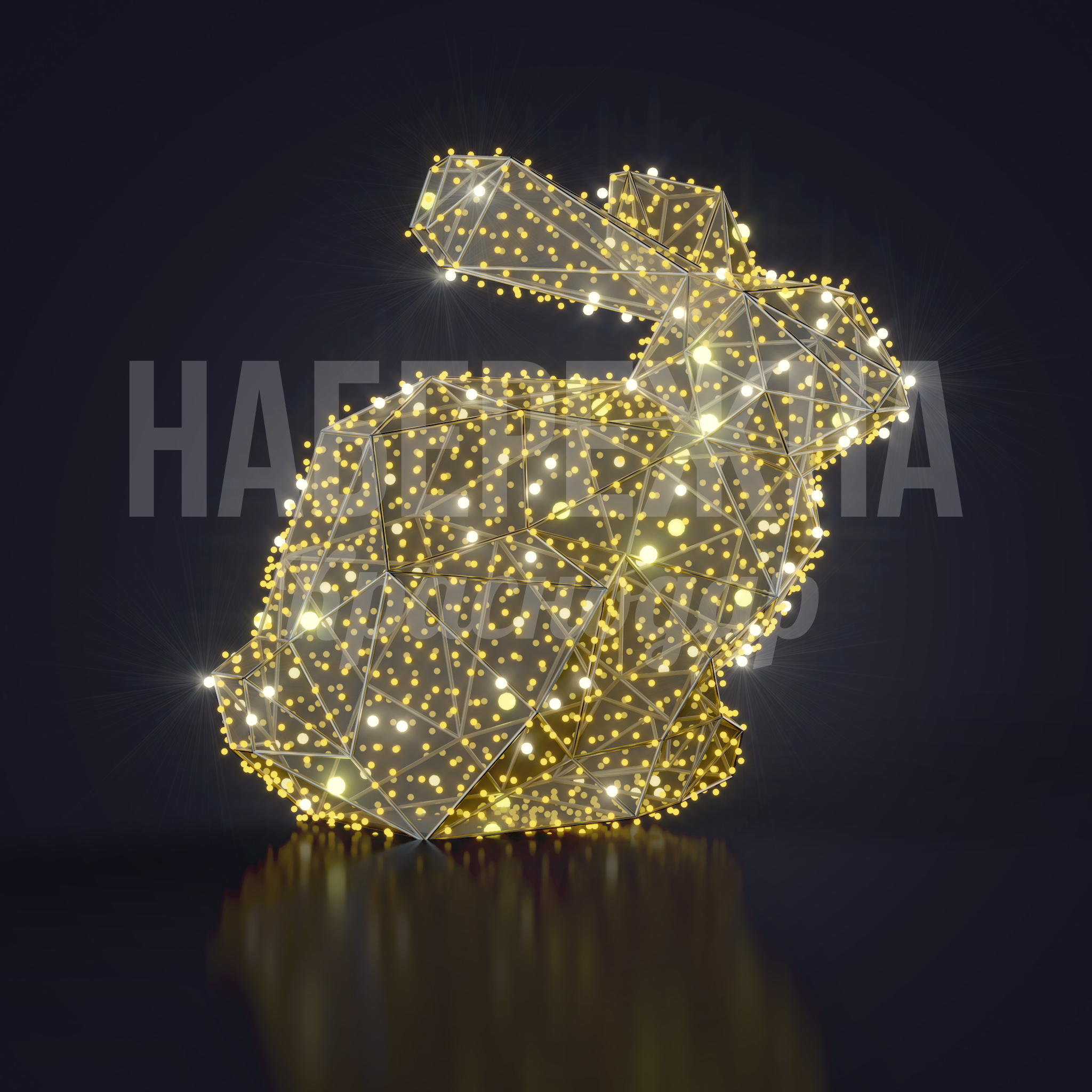 Светодиодный кролик Sitkäs 450x600x600 мм. SVF-22.065 Светодиодная фигура кролика для праздничного оформления парков и площадей. Притягивает внимание посетителей.