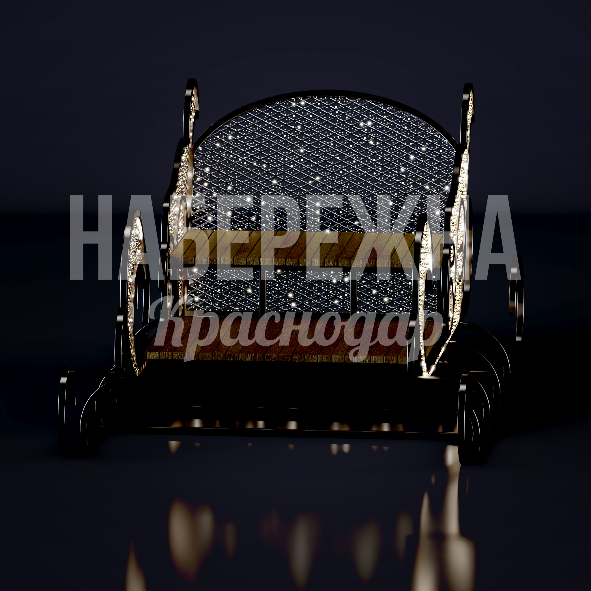 Сани Råvga - заказать, Сани и кареты, Металл, Дерево, Подсветка