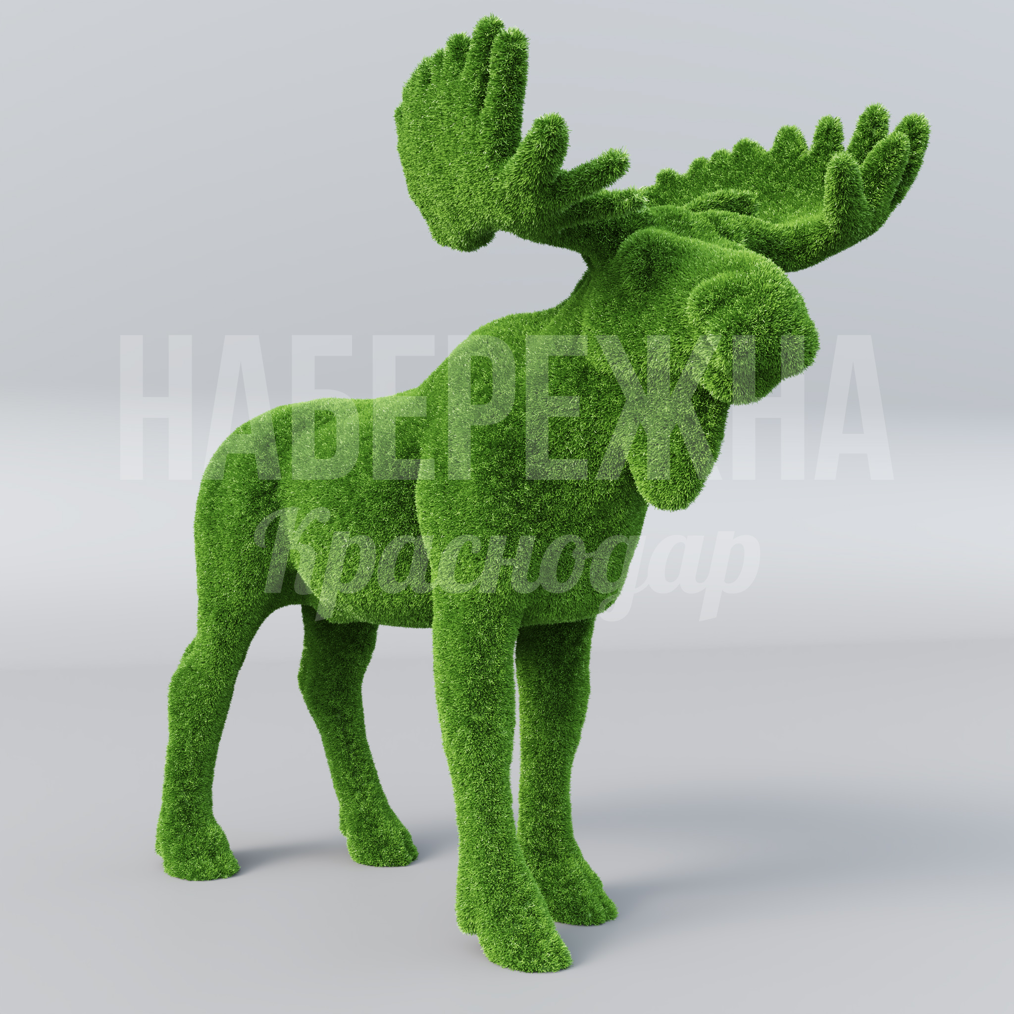 Лось Öeshu 1300x2400x2350 мм. TOP-20.002 Топиарная фигура лося в натуральную величину для зон отдыха и парков. Привлекает внимание, создаёт фотозоны.