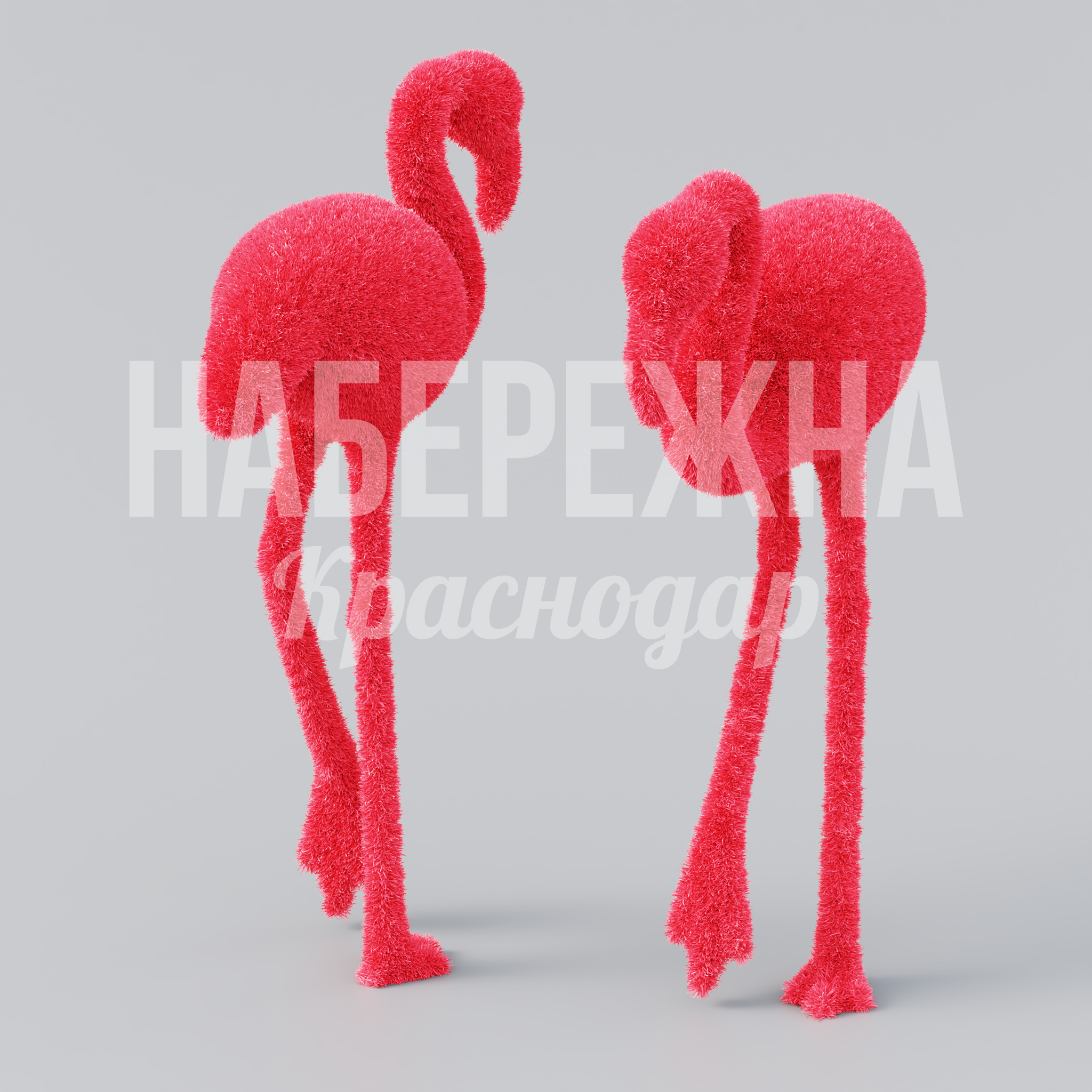 Фламинго Giupnum — купить, TOP-20.193 | Набережна Фламинго Giupnum - заказать, Птицы, Искусственная трава