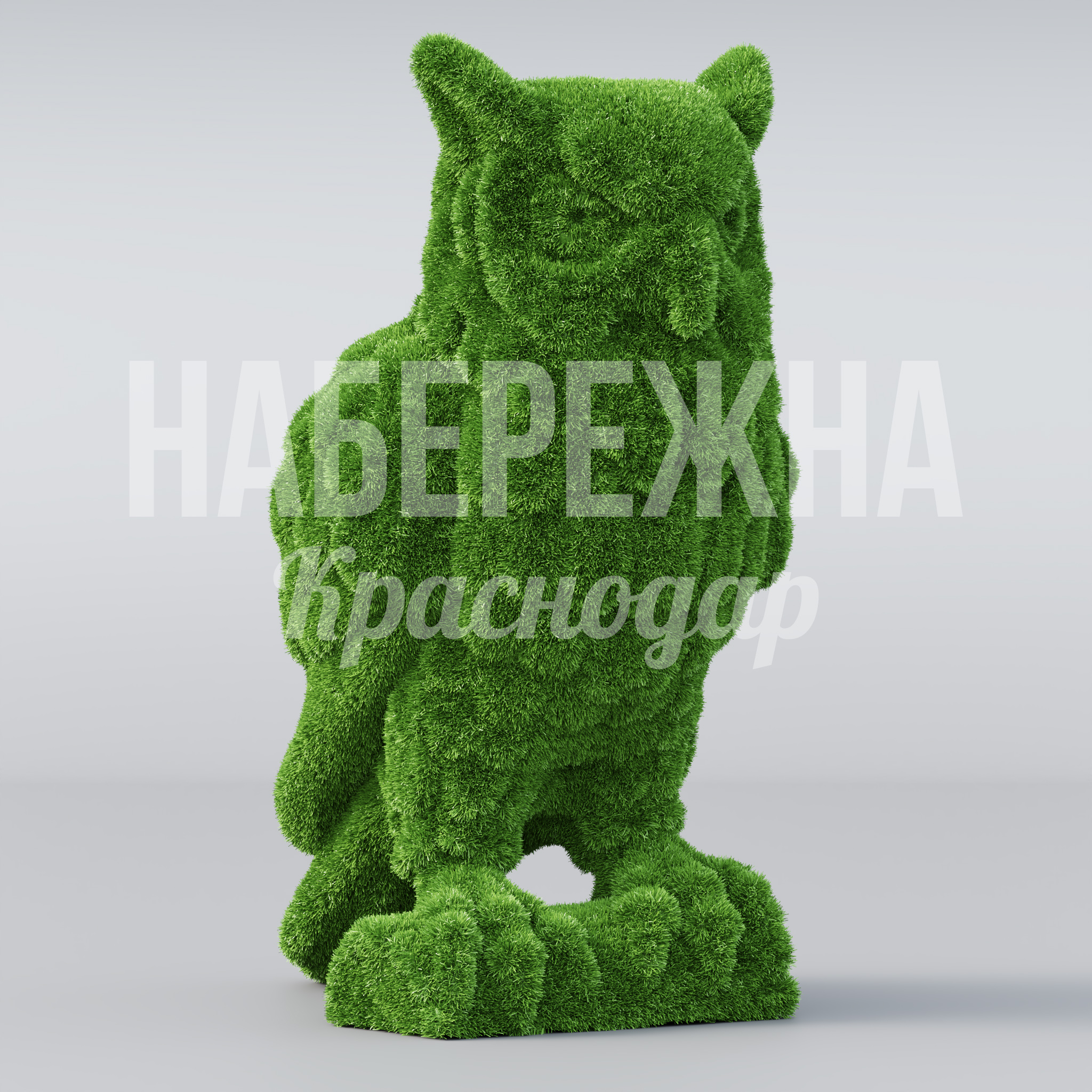 Сова Per 1300x900x1600 мм. TOP-21.041 Топиарная фигура в форме совы высотой 160 см. Декоративный элемент для парков, скверов и городских пространств.