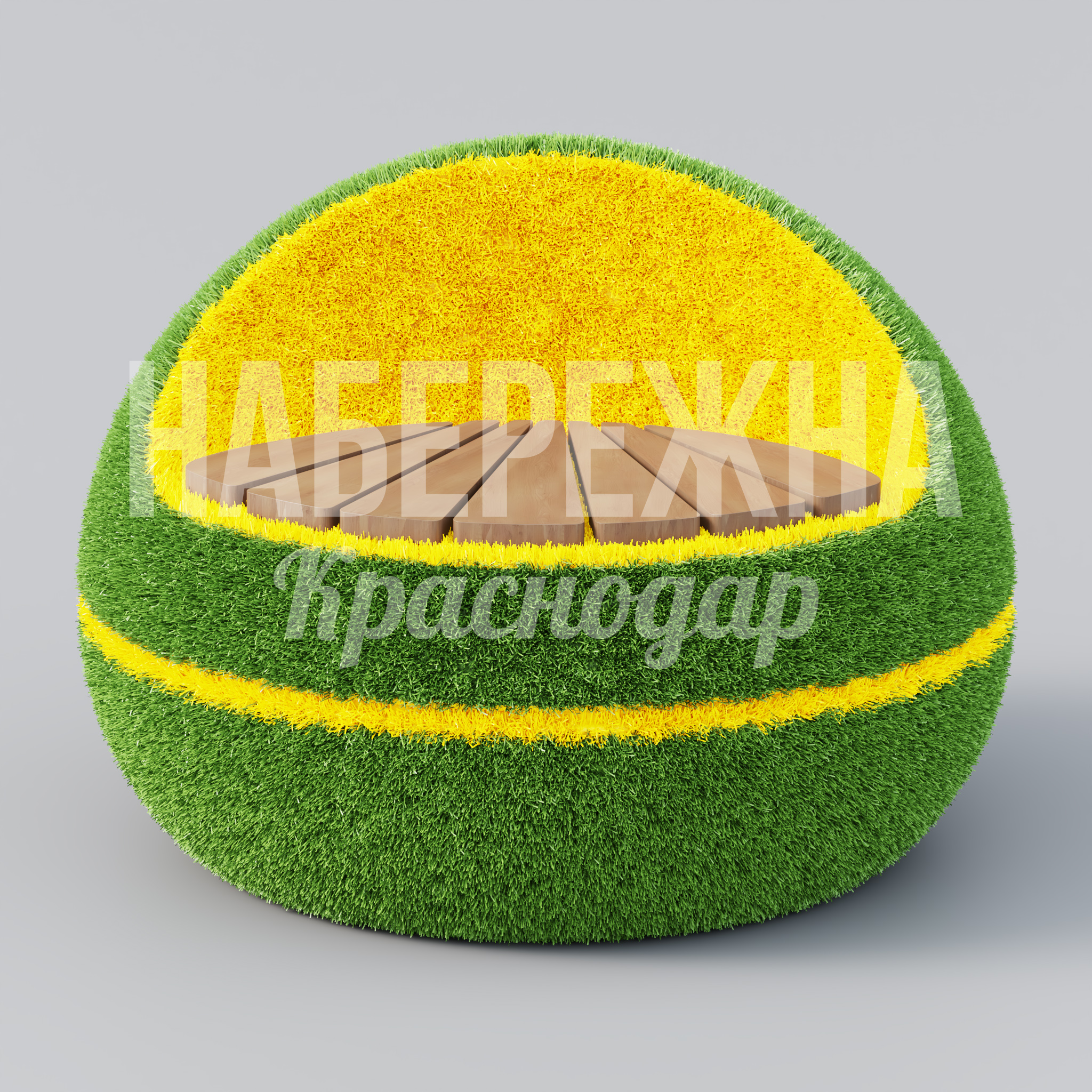 Кресло Jupöesa — купить, TOP-21.043 | Набережна Кресло Jupöesa - купить, 1000x1000x800 мм, Дерево, Искусственная трава