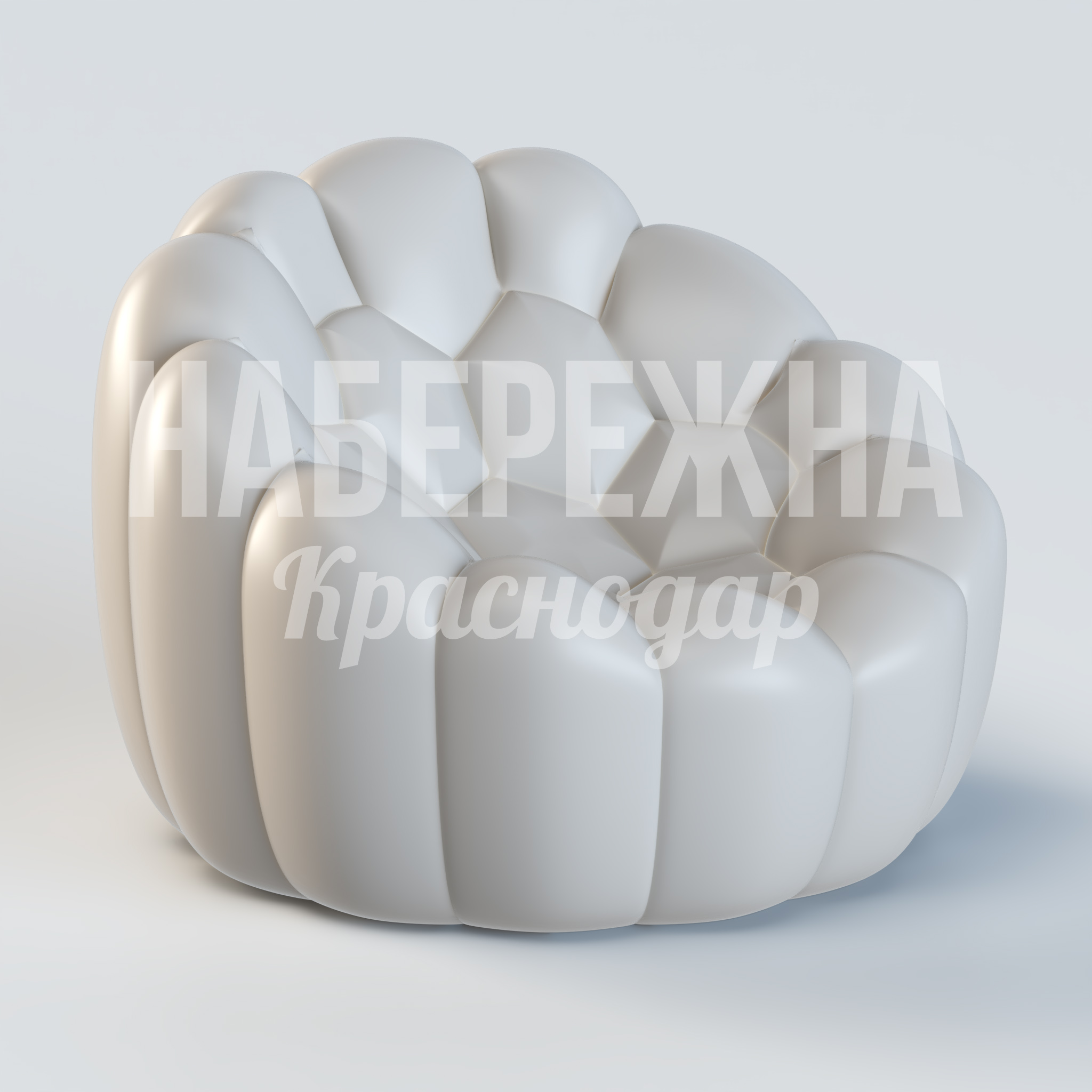 Кресло Åinte 1100x1100x770 мм. UST-20.039 Кресло из вспененных модулей с мягкой посадкой. Устойчиво к влаге и УФ-лучам для общественных пространств.