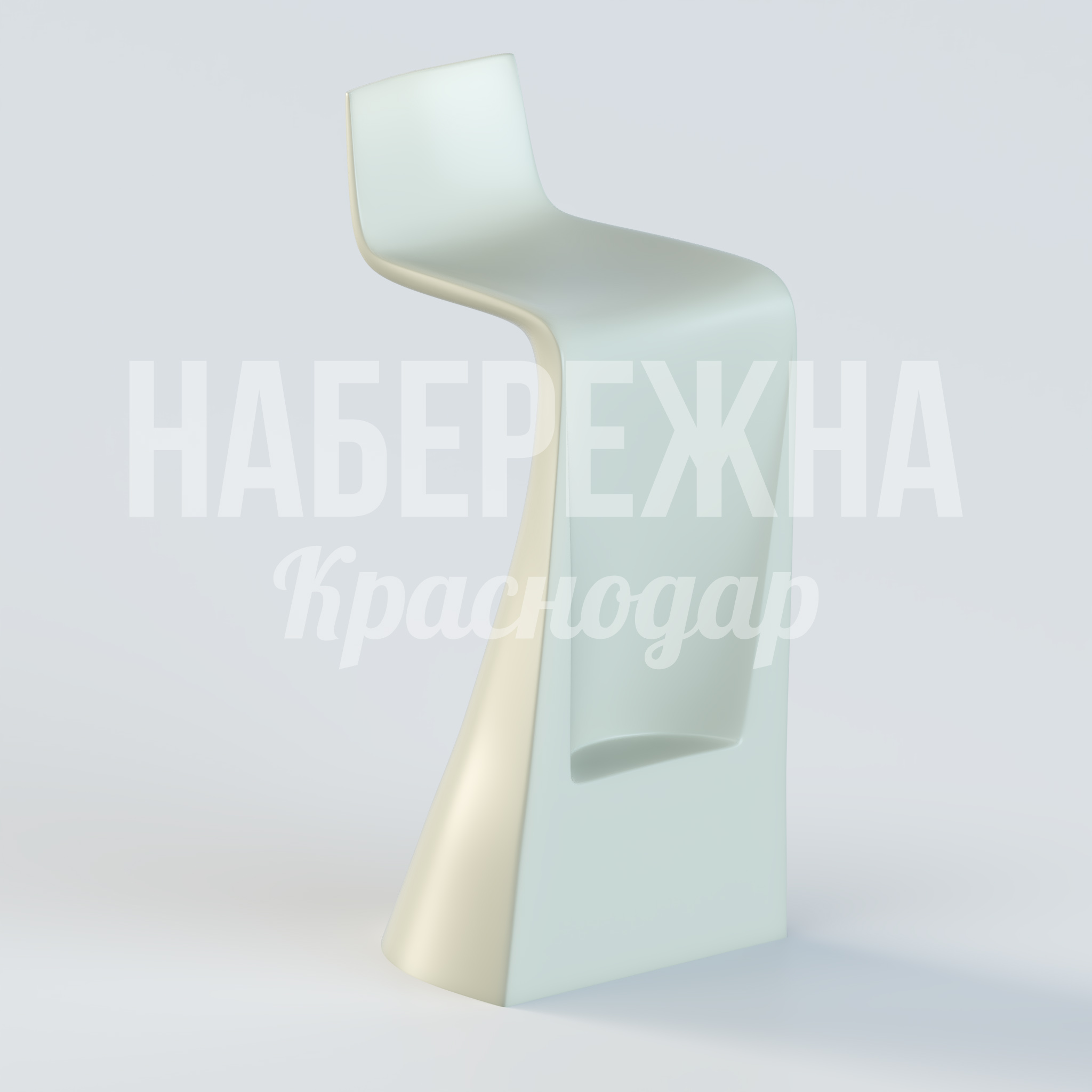 Полубарный стул Vane B3 385x400x870 мм. UST-20.046 Полубарный стул с изогнутой спинкой и подставкой для ног, устойчивый к влаге и перепадам температур.