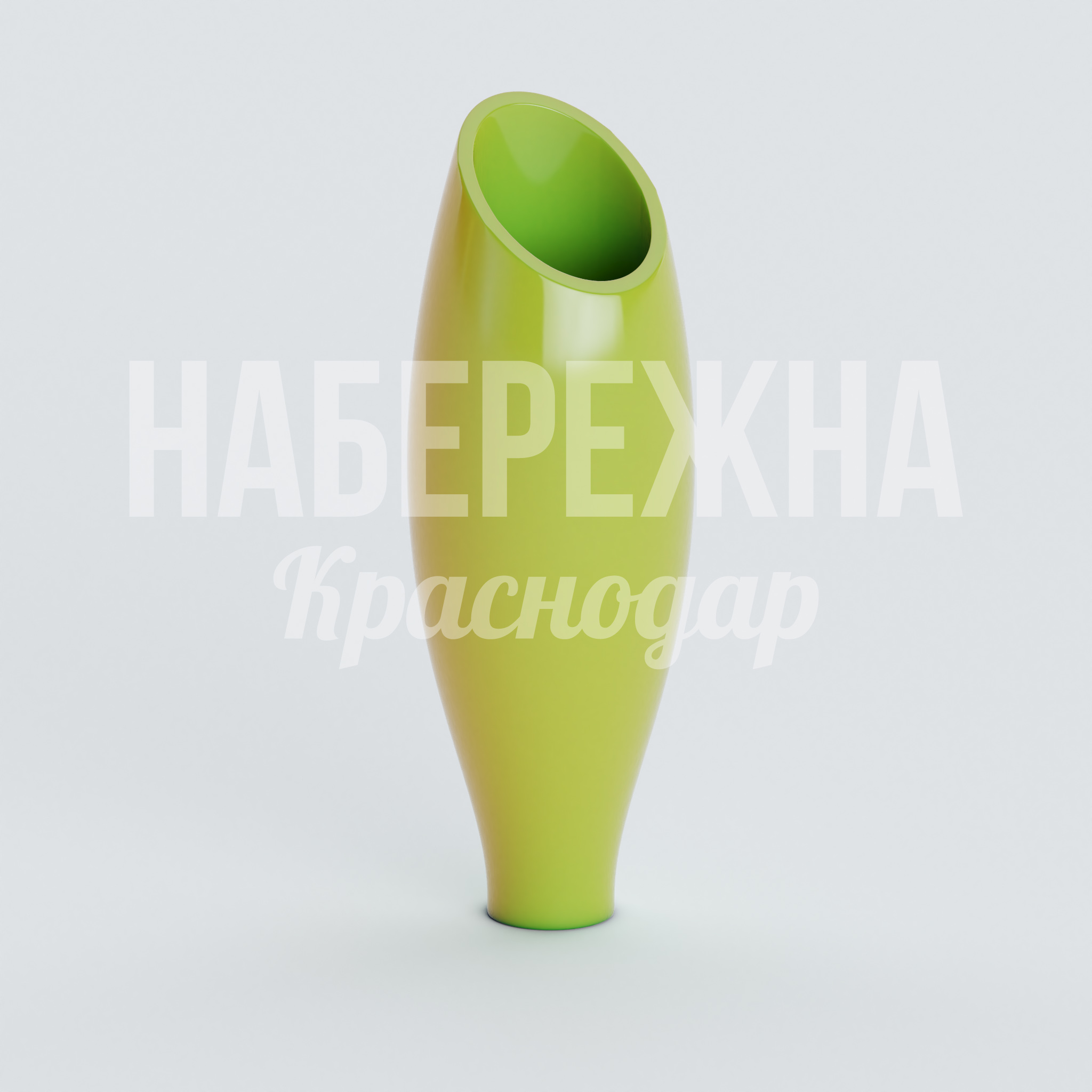Вазон Eyserki 450x450x750 мм. ZVA-20.024 Вазон с наклонной чашей для высадки цветов и кустарников. Легко перемещается, не выгорает на солнце, не трескается.