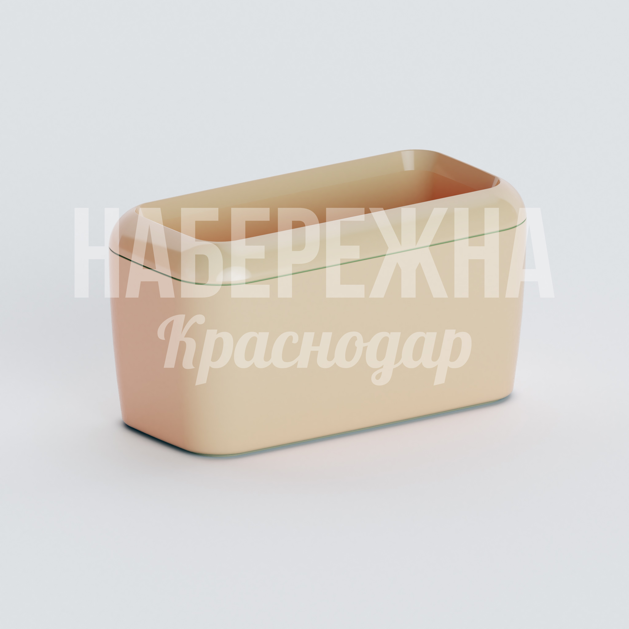 Вазон Lej 400x200x200 мм. ZVA-20.042 Вазон из стеклопластика для озеленения территорий. Компактный корпус, устойчивый к осадкам и перепадам температур.