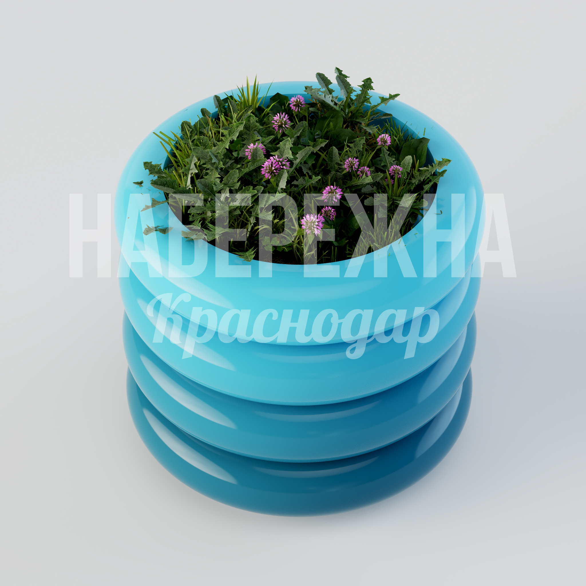 Кашпо Heebfo XL - купить, 700x700x630 мм, Стеклопластик
