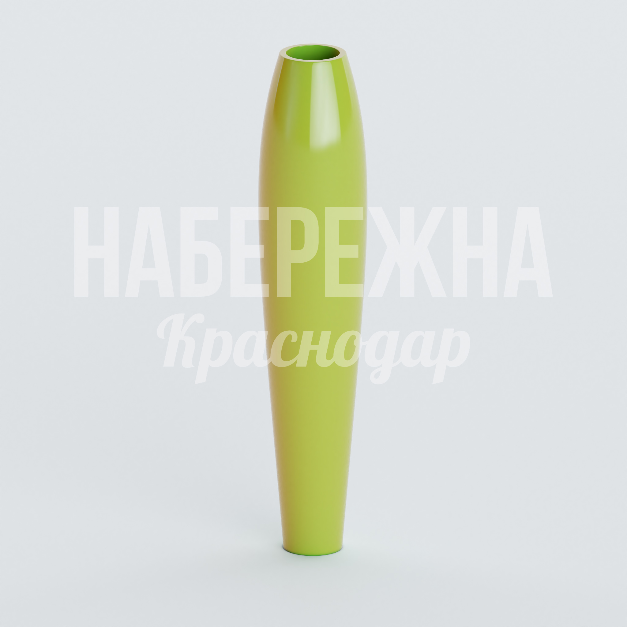 Вазон Kim 380x380x1750 мм. ZVA-20.068 Вазон вертикальной формы с глянцевым покрытием в палитре RAL, устойчив к выцветанию и перепадам температур.