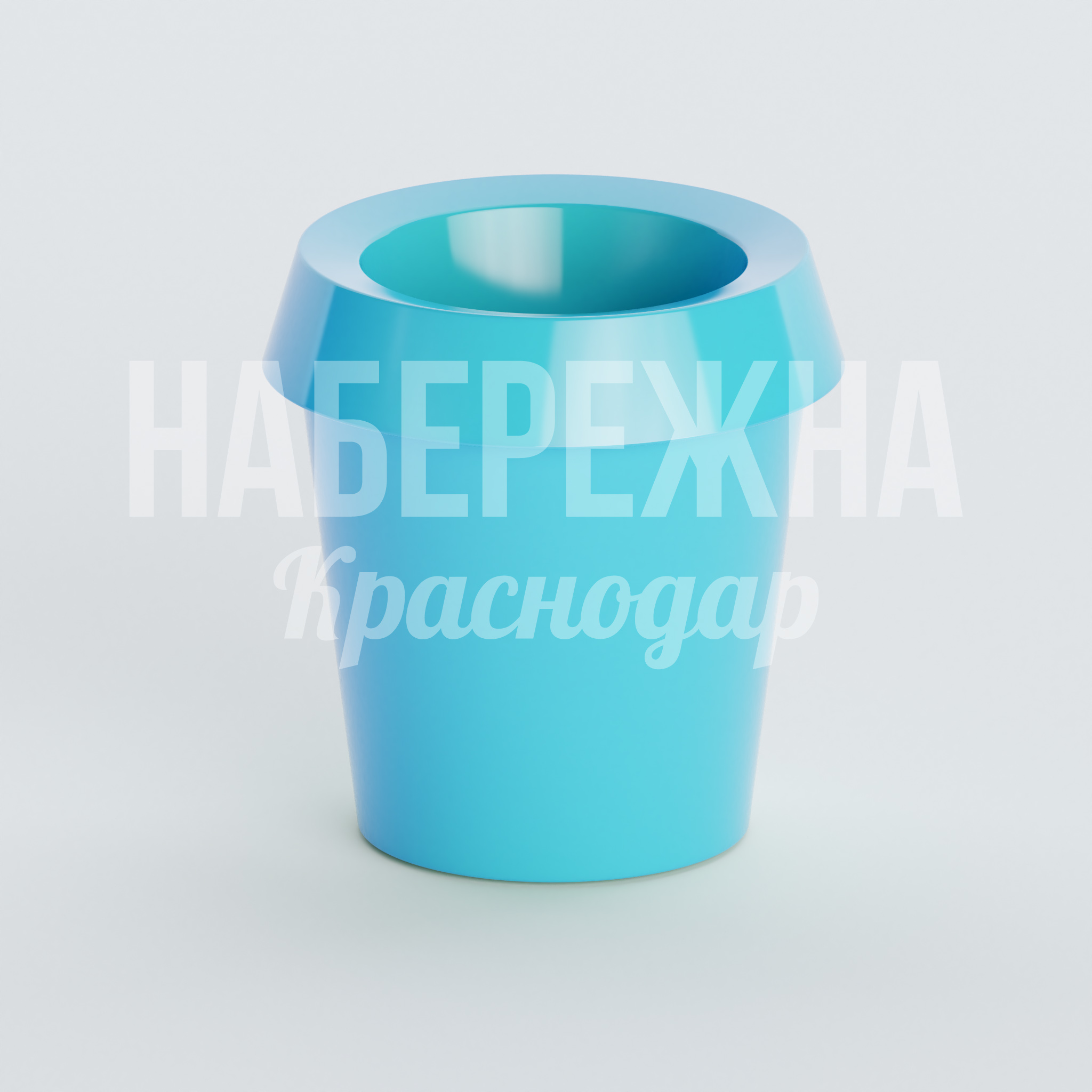 Вазон Ravni 1450x1450x150 мм. ZVA-20.071 Вазон из армированного композита с защитой от УФ и коррозии. Доступен в 216 цветах RAL для благоустройства.