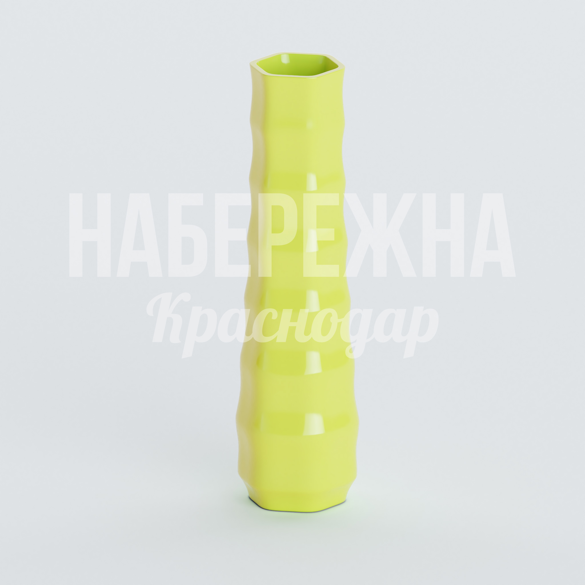 Вазон Nåycu 500x500x1750 мм. ZVA-20.072 Вазон с гранёной формой и глянцевым покрытием в любом цвете RAL. Устойчив к влаге и перепадам температур.