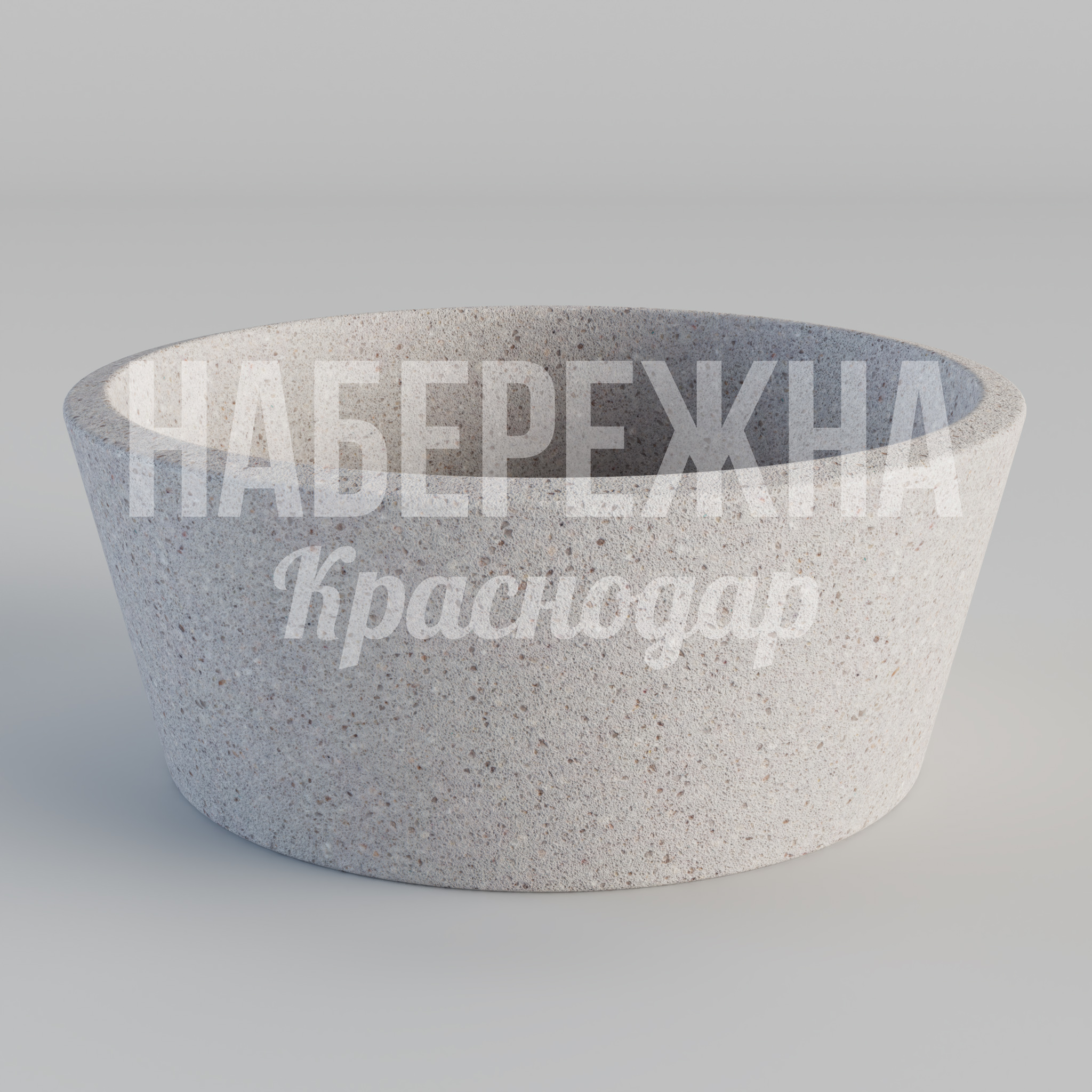 Вазон Him 1000x1000x410 мм. ZVA-20.101 Вазон круглой формы для озеленения городских пространств. Устойчив к осадкам и перепадам температур.