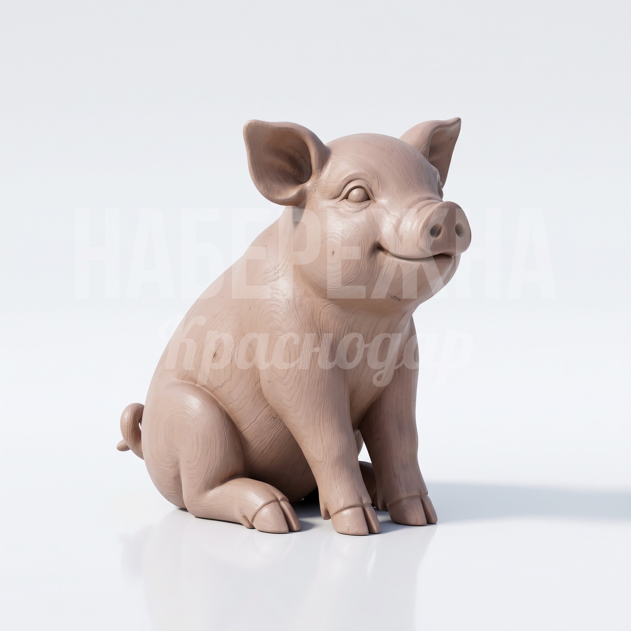 Деревянная фигура поросенка Деревянная фигура поросенка
