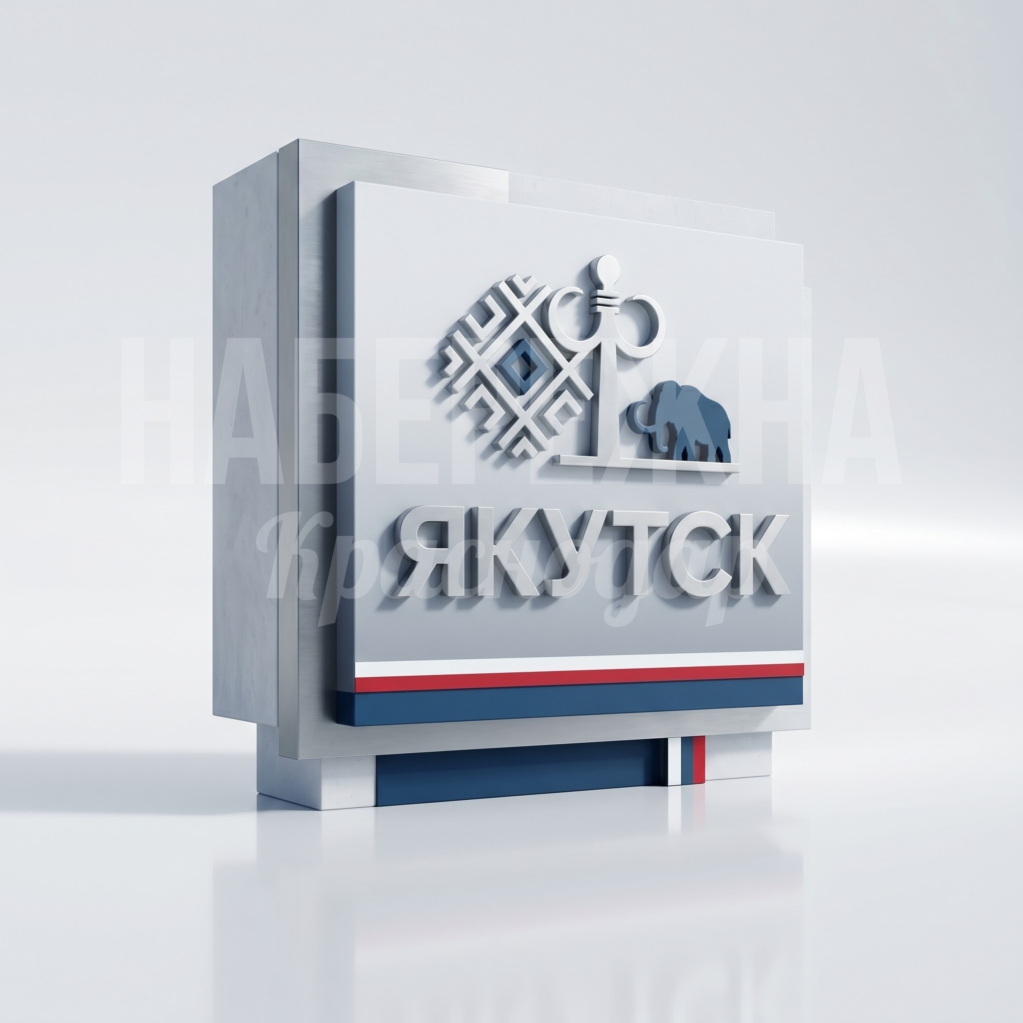 Квадратный въездной знак для города Якутск Квадратный въездной знак для города Якутск
