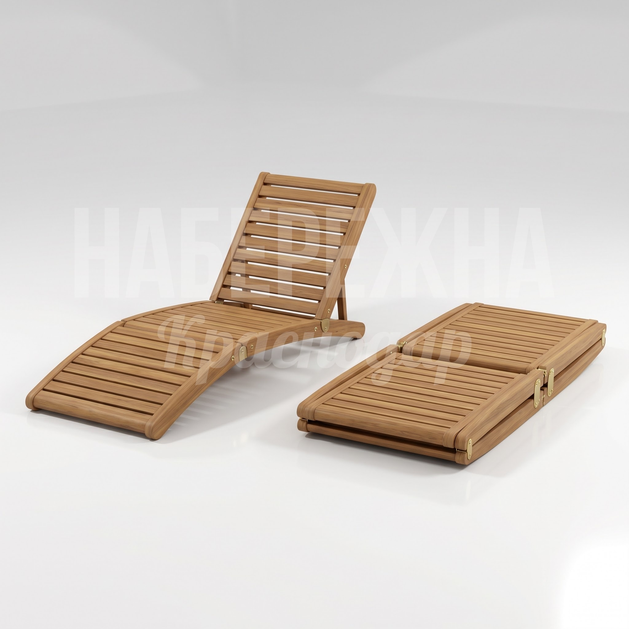 Шезлонг из тика низкопрофильный Jilkis