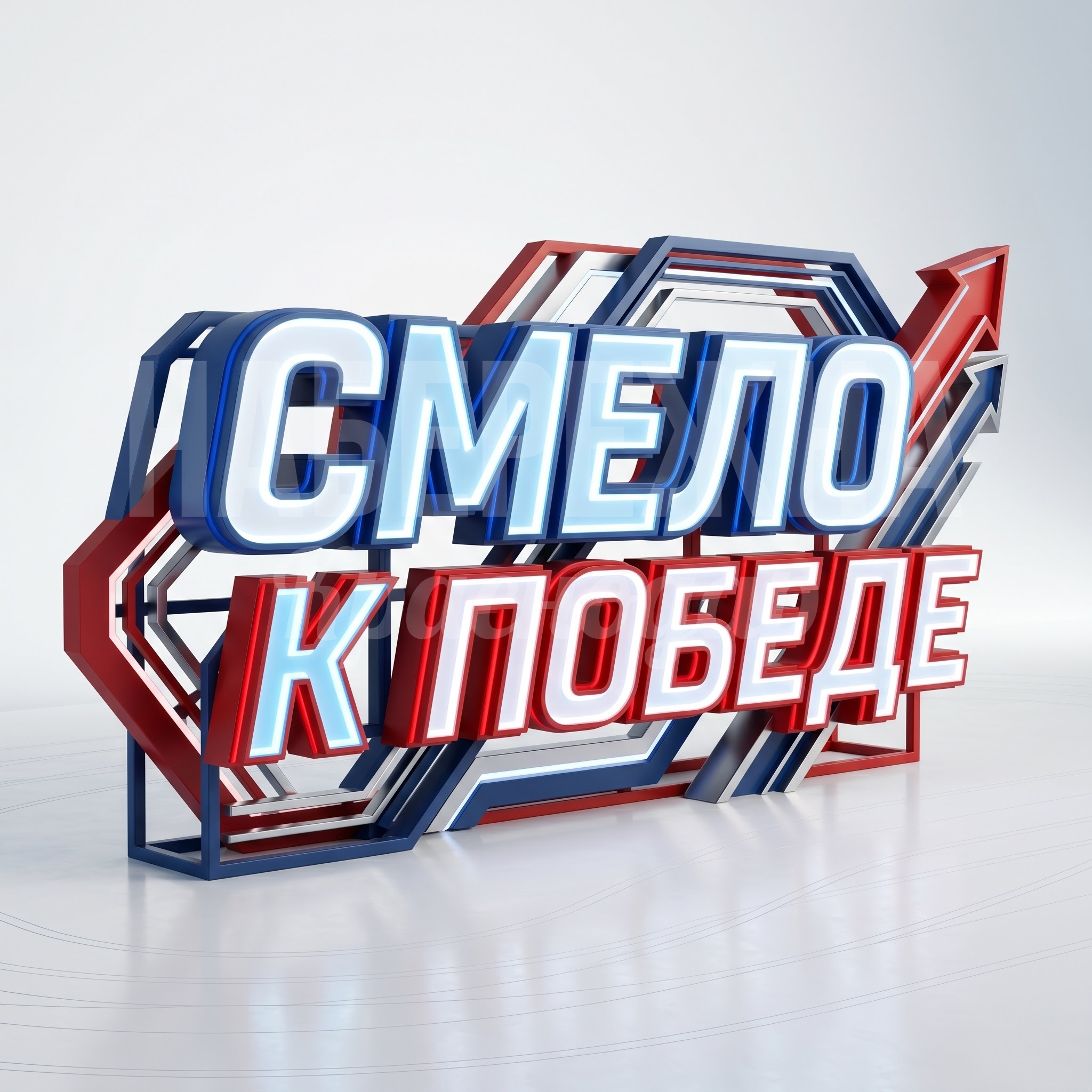 Шрифтовая композиция "Смело к победе" Шрифтовая композиция "Смело к победе"