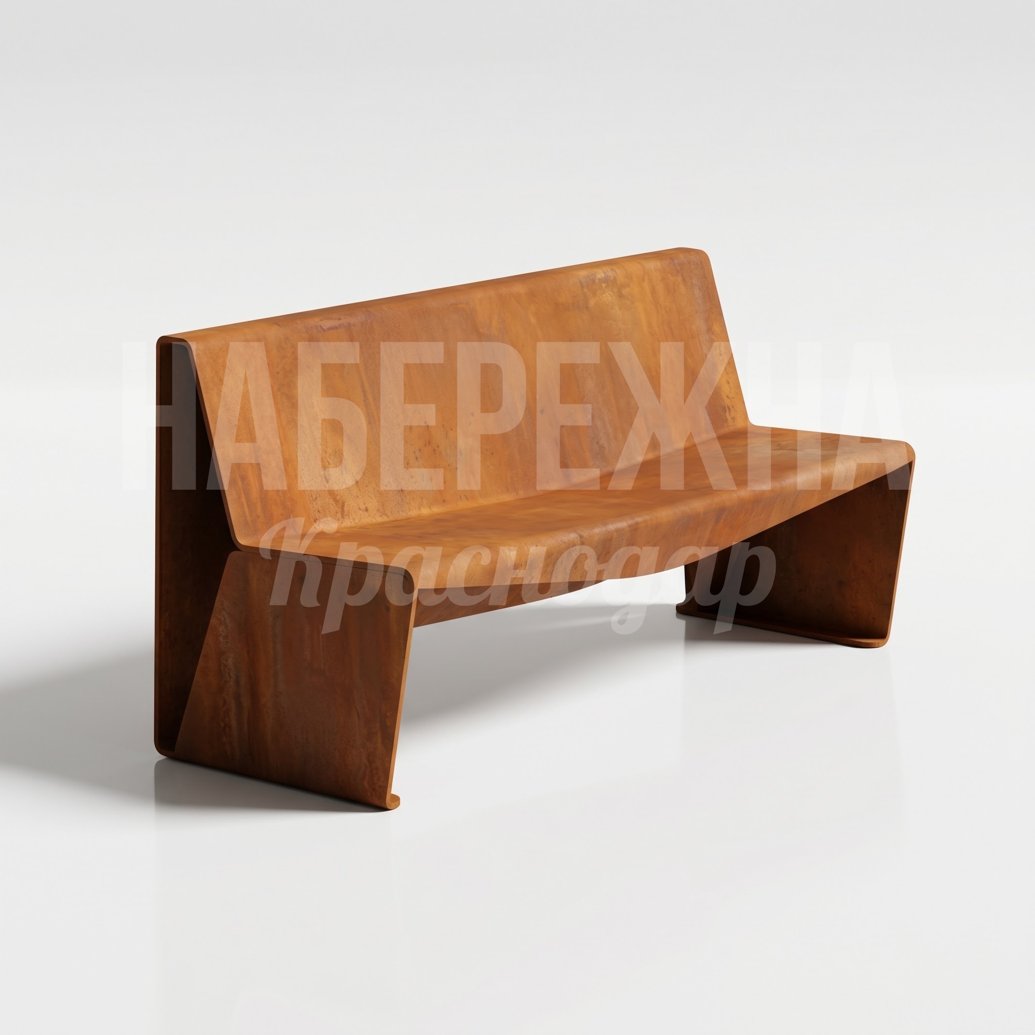 Скамейка из кортеновской стали Arsegbui