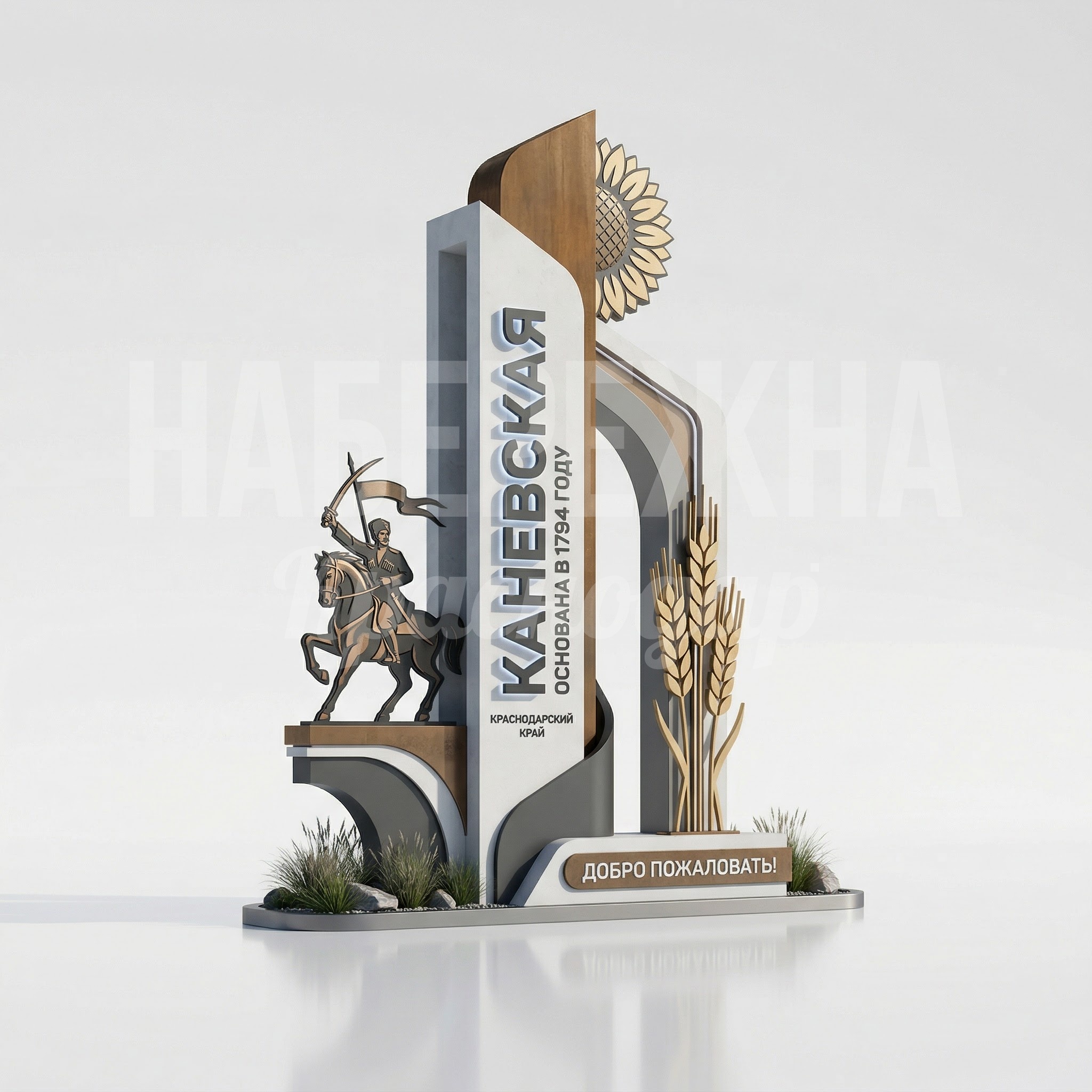 Стела на въезд в станицу Каневская Стела на въезд в станицу Каневская