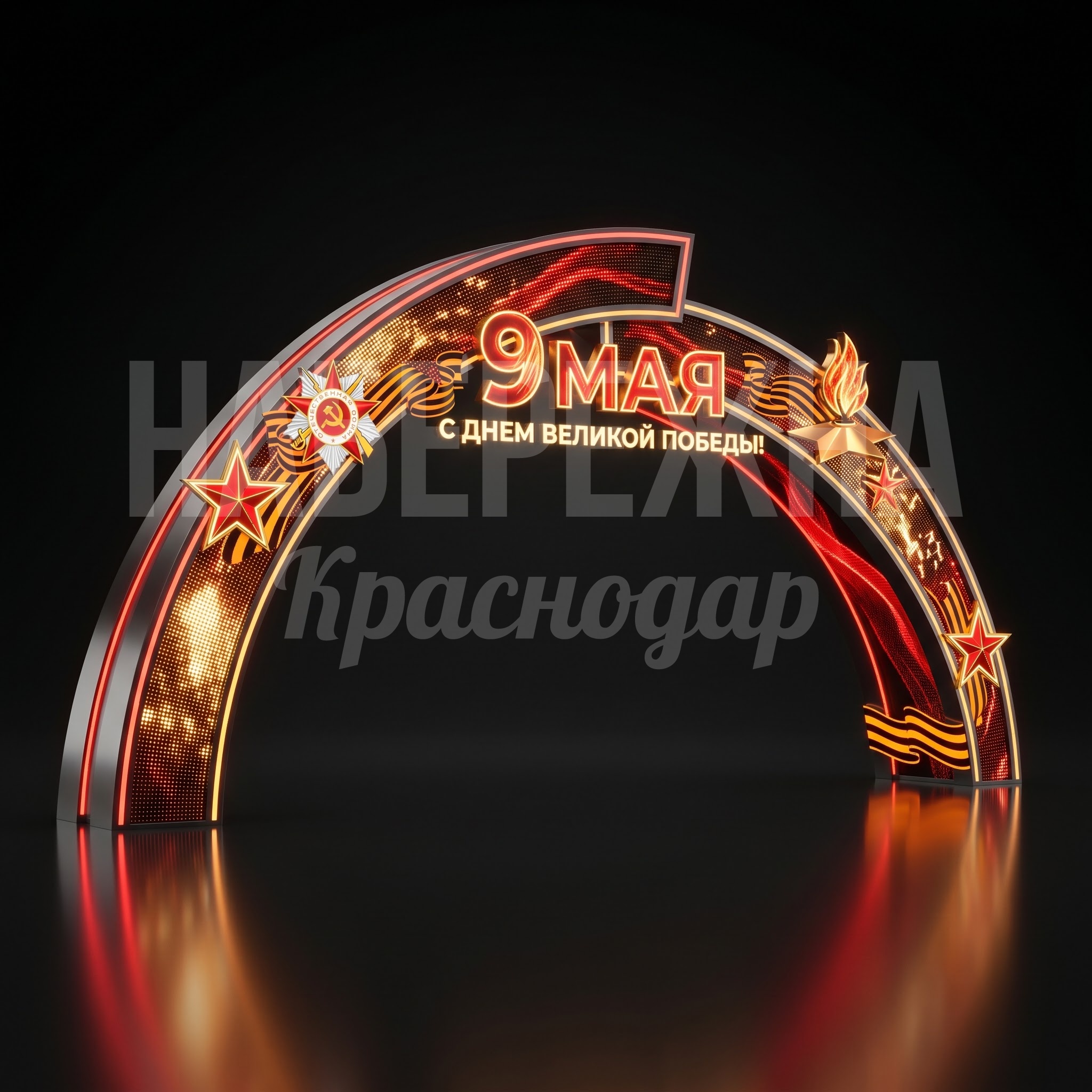 Светящаяся арка к 9 мая Rurdöd