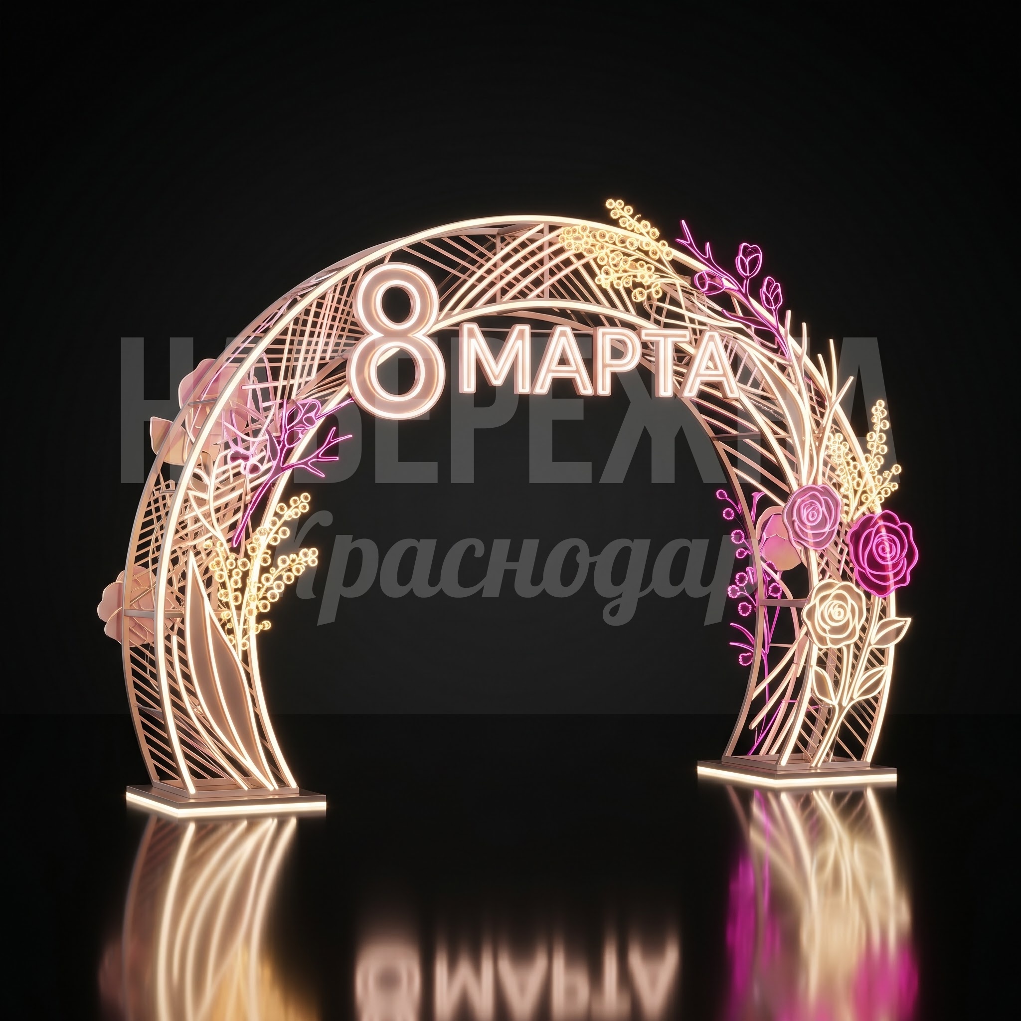 Световая арка к 8 марта Pulsa