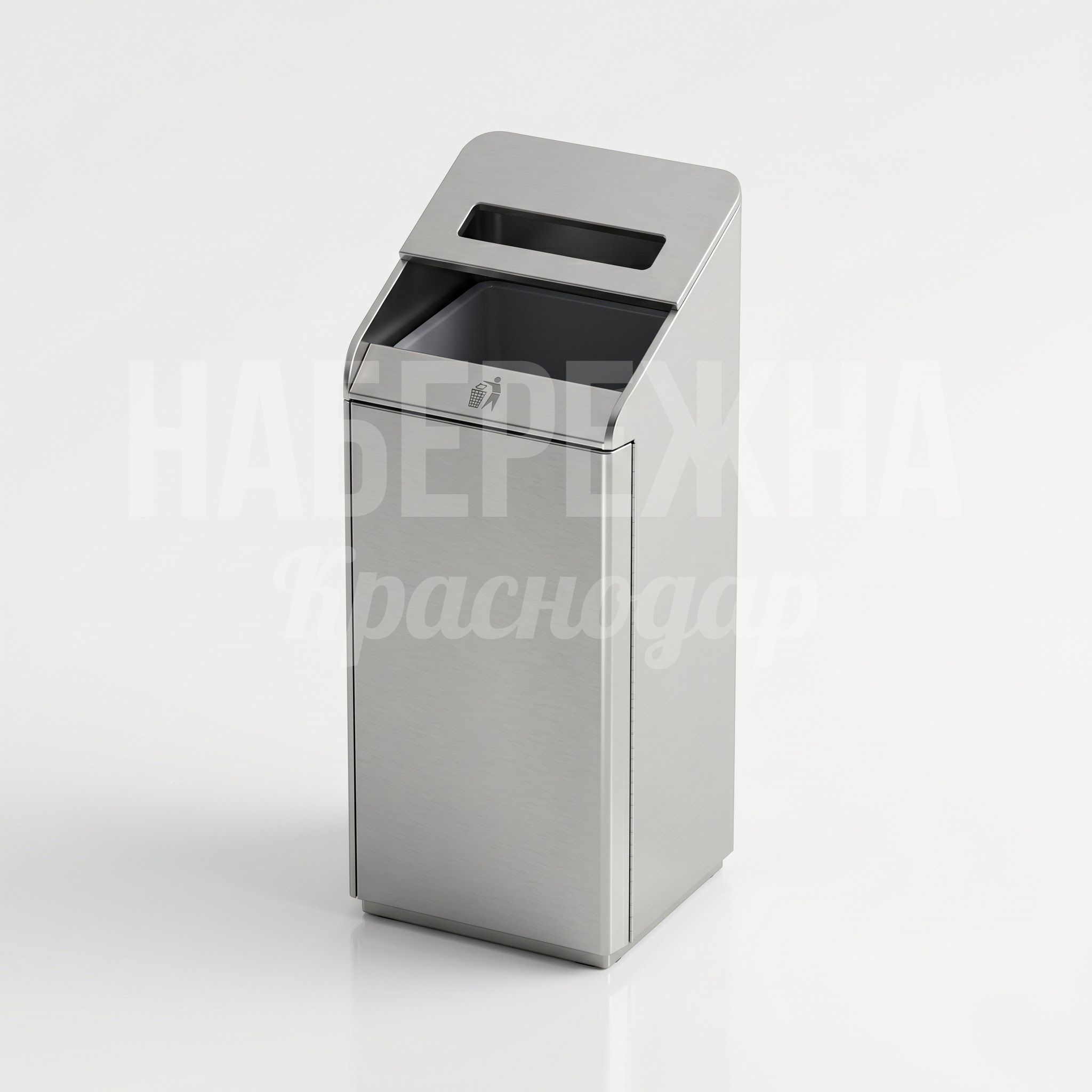 Урна из нержавеющей стали с крышкой Joypu
