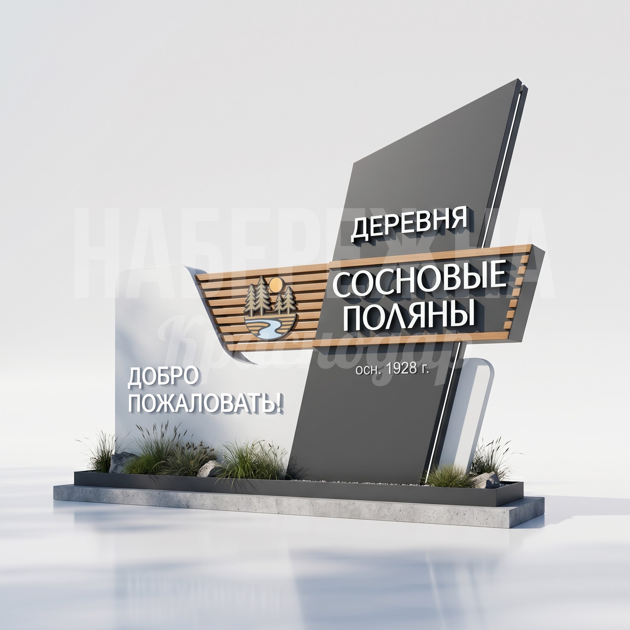 Въездной знак для деревни Låbhae Въездной знак для деревни Låbhae