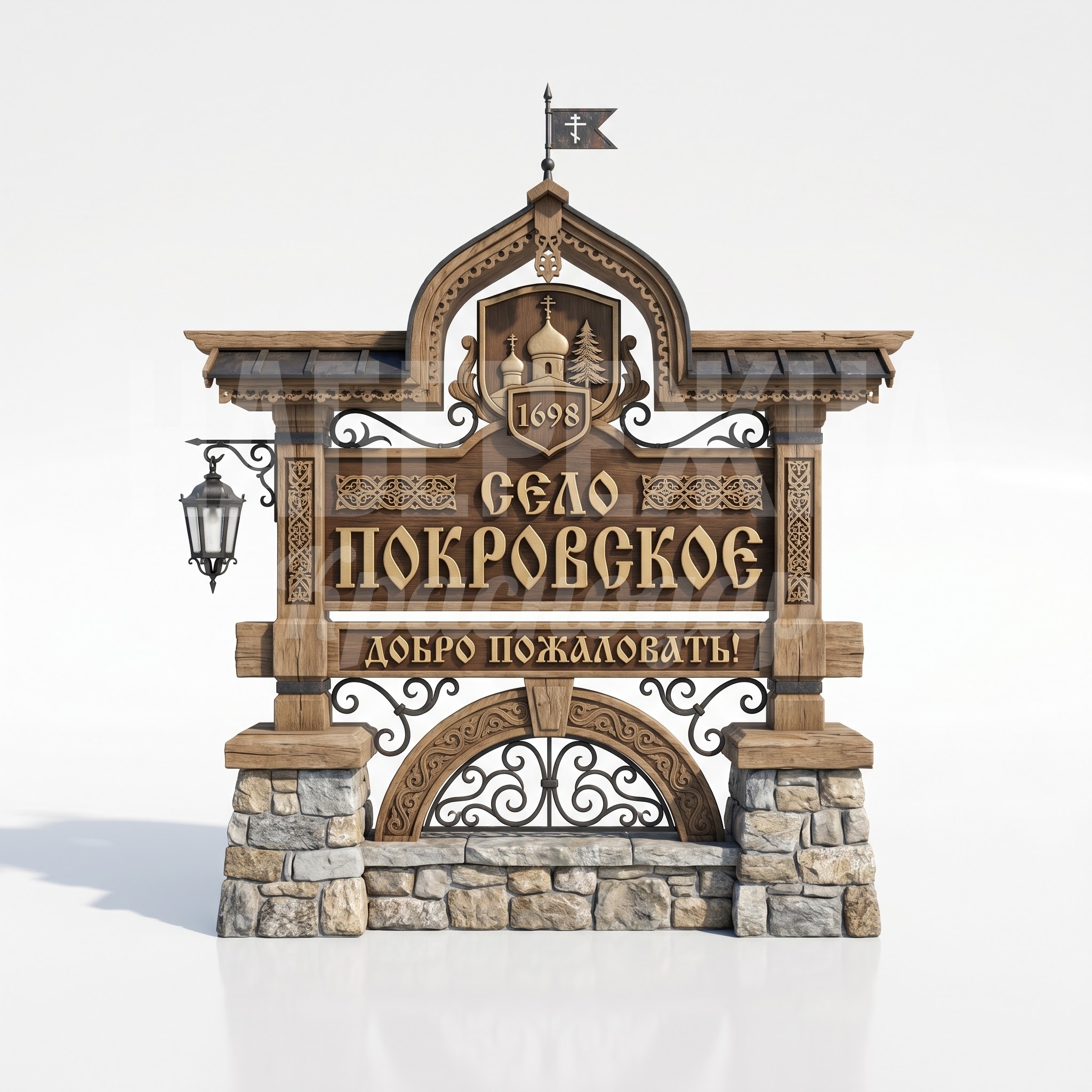 Въездной знак для села, классическое исполнение Roh Въездной знак для села, классическое исполнение Roh