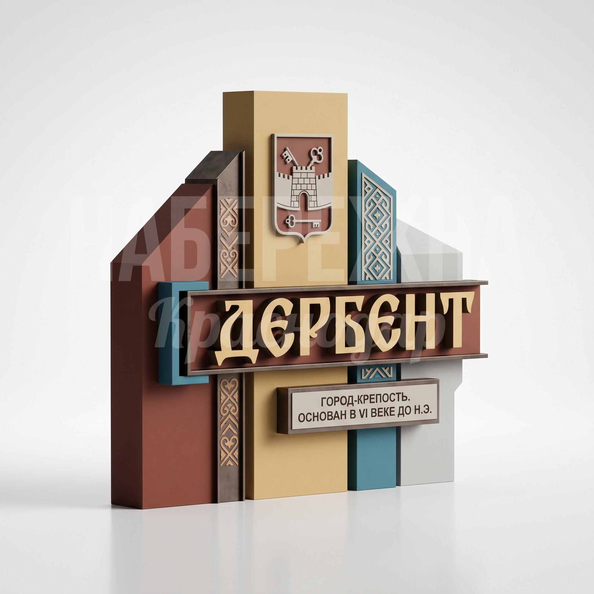 Знак при въезде в город Дербент