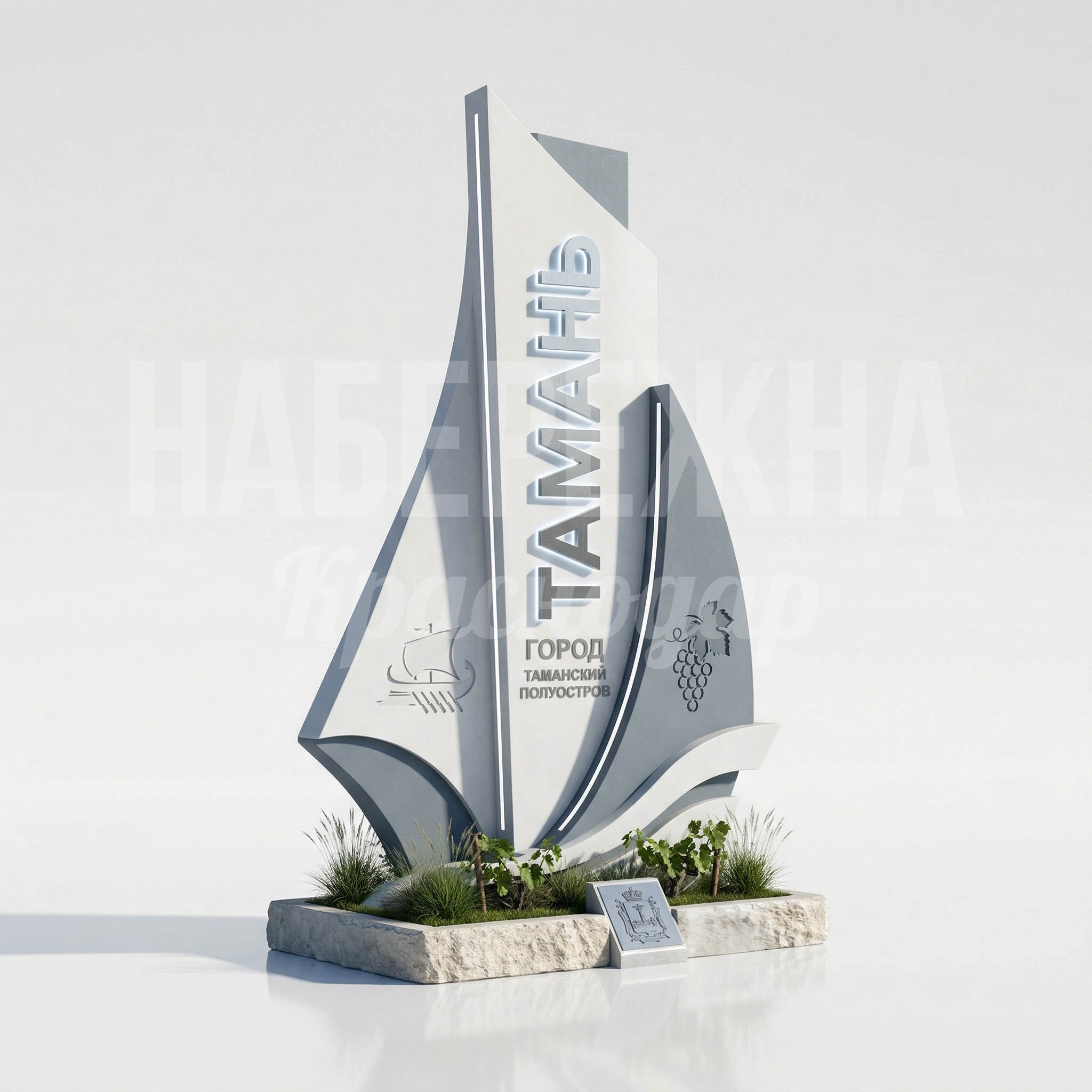 Знак въезда в город Тамань Знак въезда в город Тамань