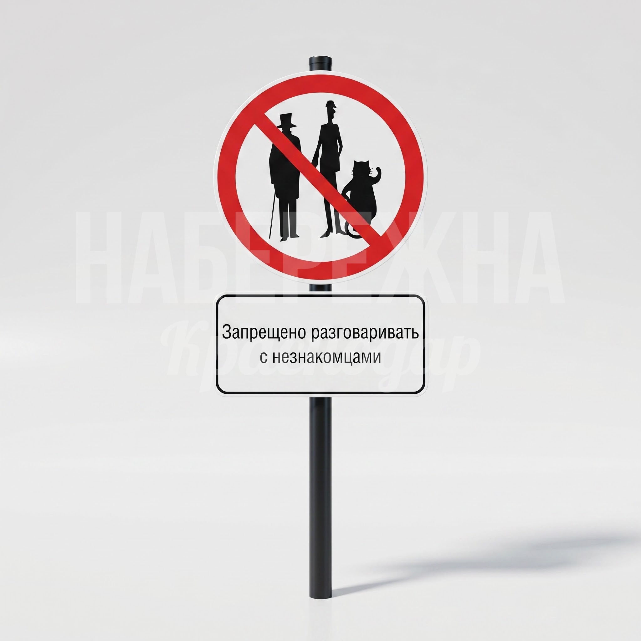 Знак "Запрещено разговаривать с незнакомцами" Знак "Запрещено разговаривать с незнакомцами"